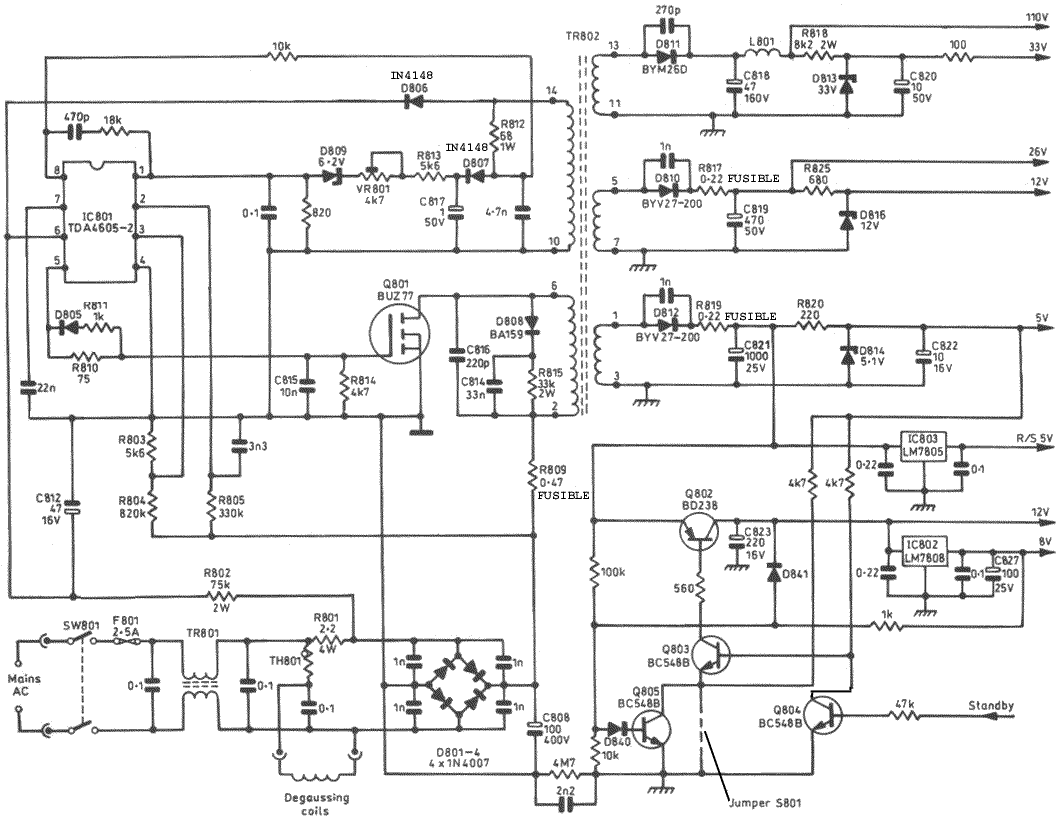 vestel 3755t power supply