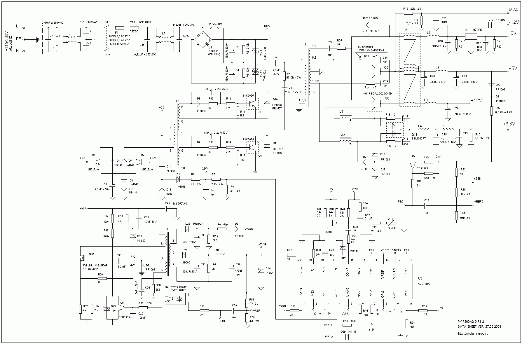? ? shematic for an ATX power supply
