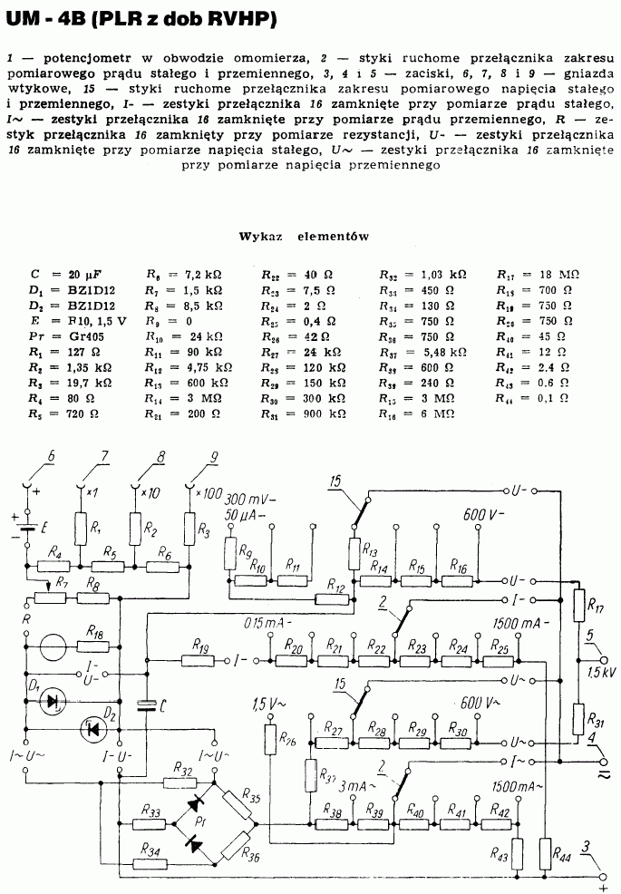 Unitra UM-4B Multimeter