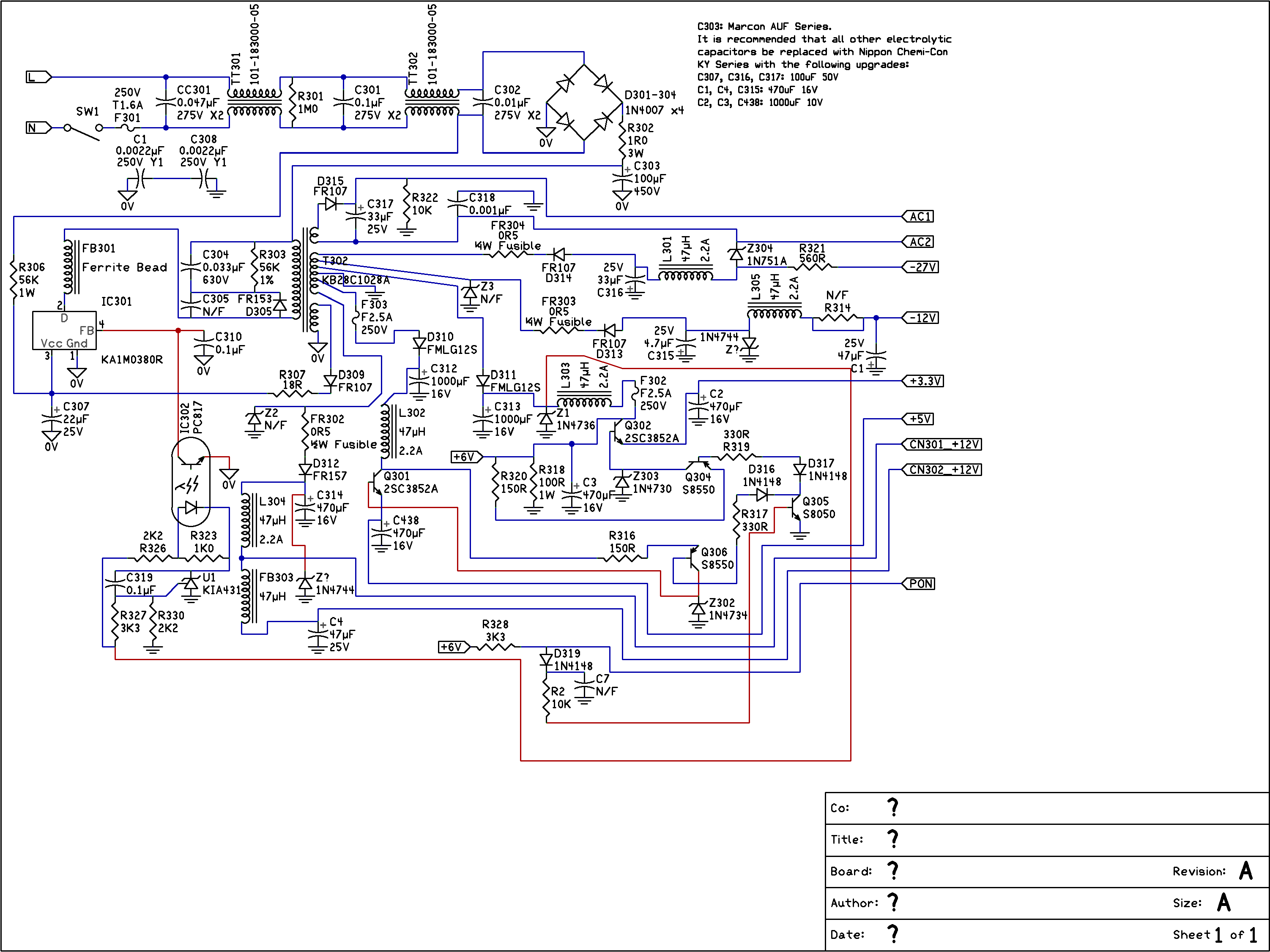 Rowa RDV500 Rowa RDV500 Power Supply.