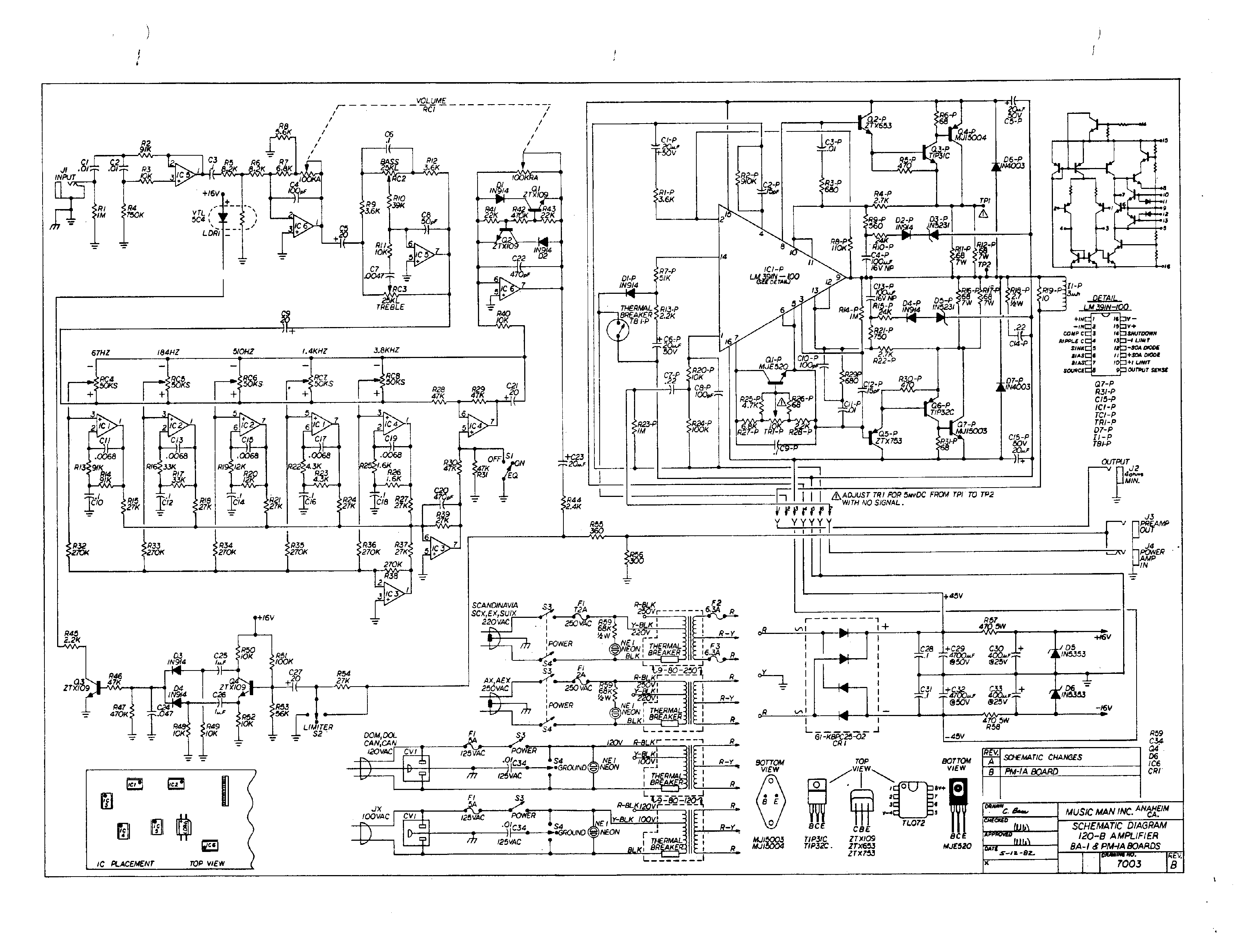 micel 16 effect music/power amplifier/pre-amp,guitar,bass,piano,series schematic