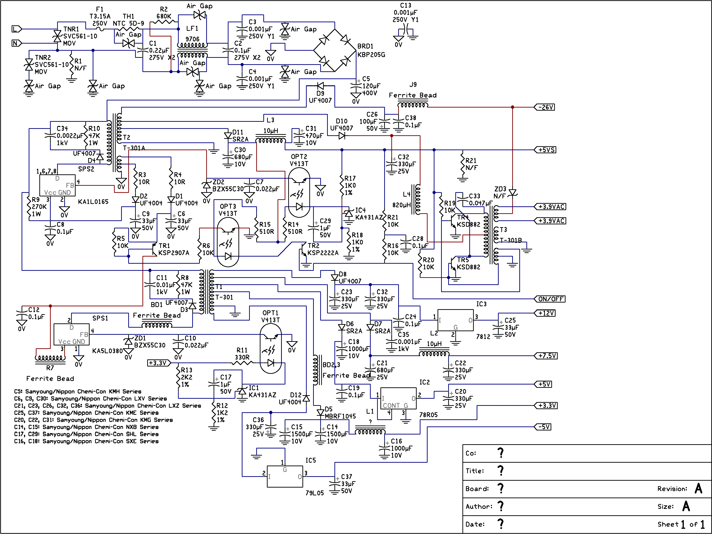 LG LST-4100P LG LST-4100P Power Supply.