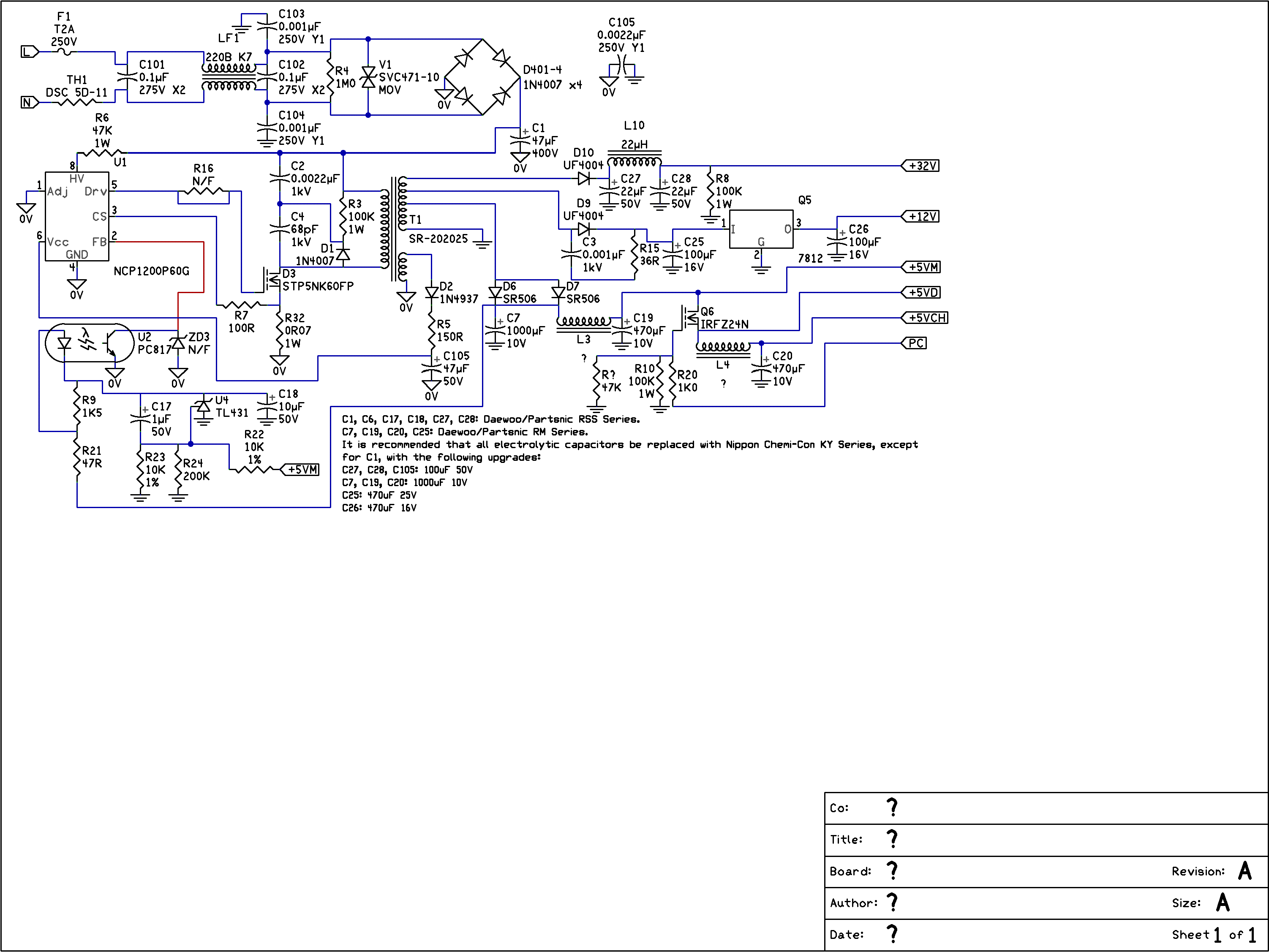 Teac LST-4100P Teac DV-B300 Power Supply