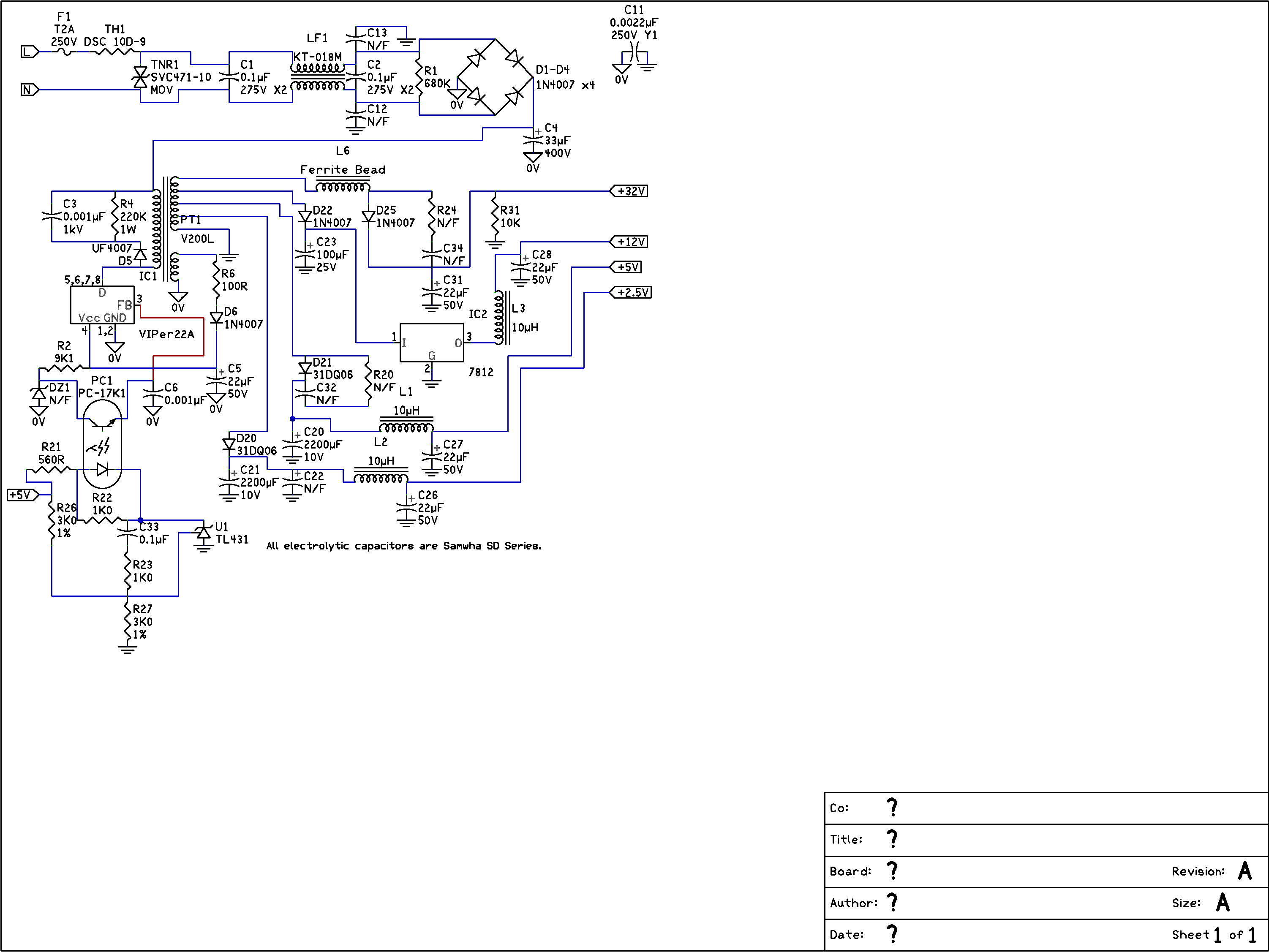 Kaon KTF-V200S Kaon KTF-V200S Power Supply.