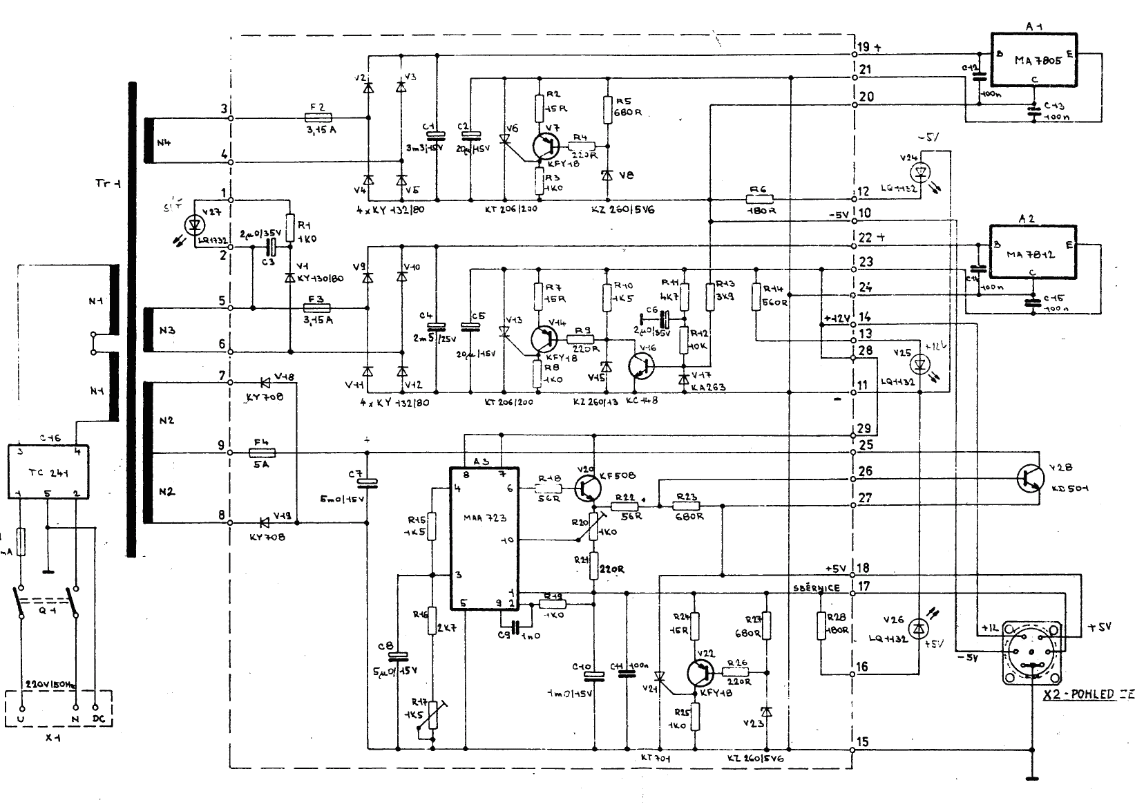 TESLA EA 1605 Zdroj k PC PMD-85