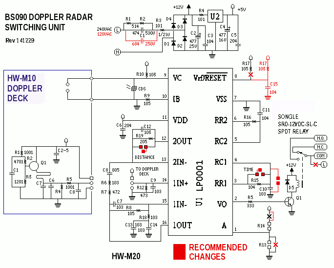 Chinese BS090 Microwave doppler radar motion detector for 240V lighting