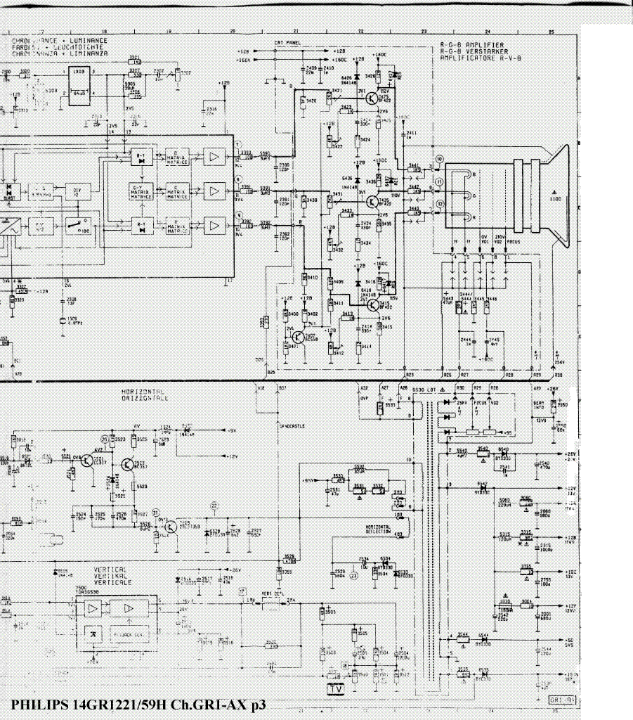 Philips 14gr1221/08b Schema electrica