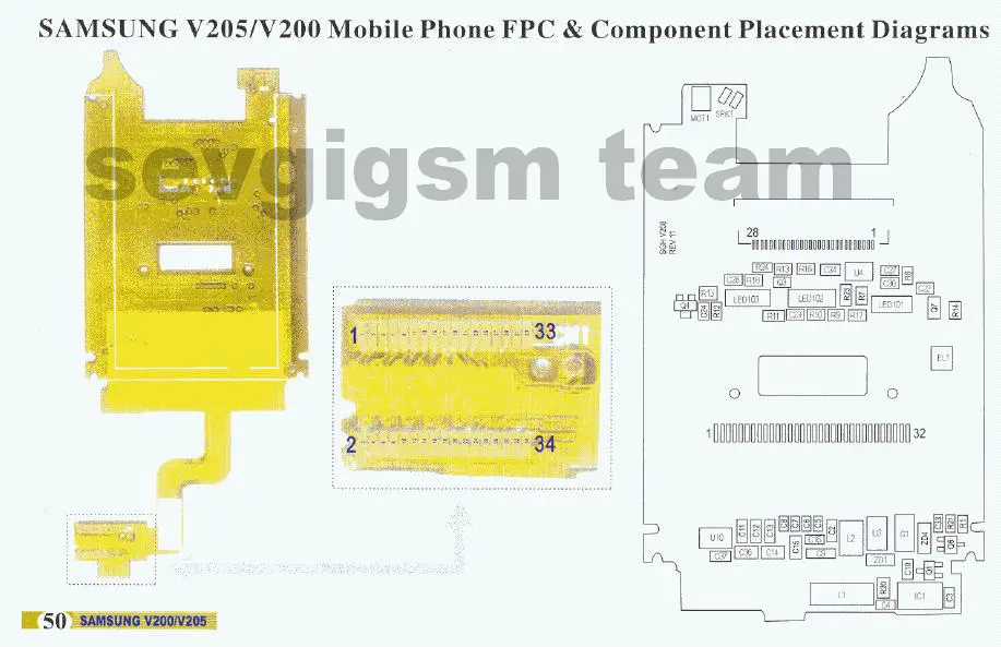  samsung v205-200 lcd For
 Maintenance Technician &  GSM service réparation