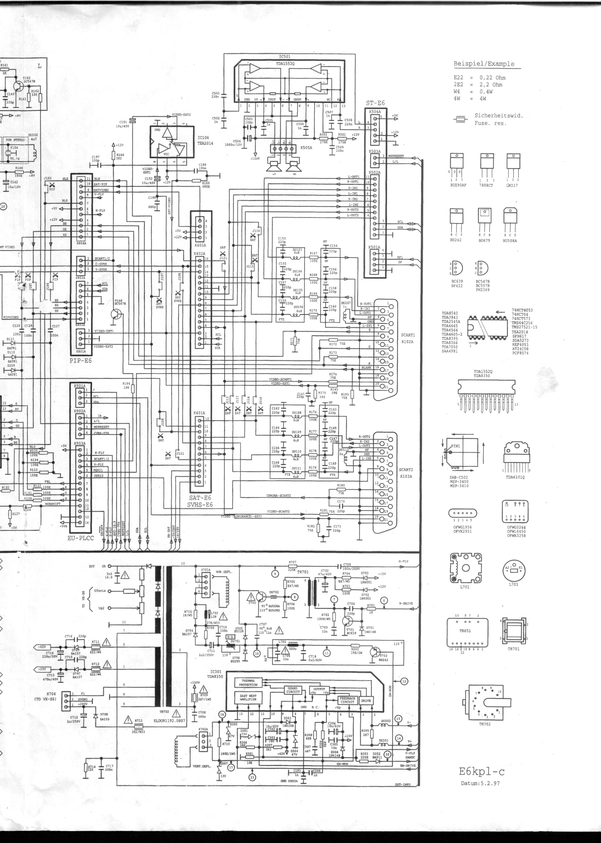 universum ft 4261 ft4270 ft 4275 Schematic Diagram