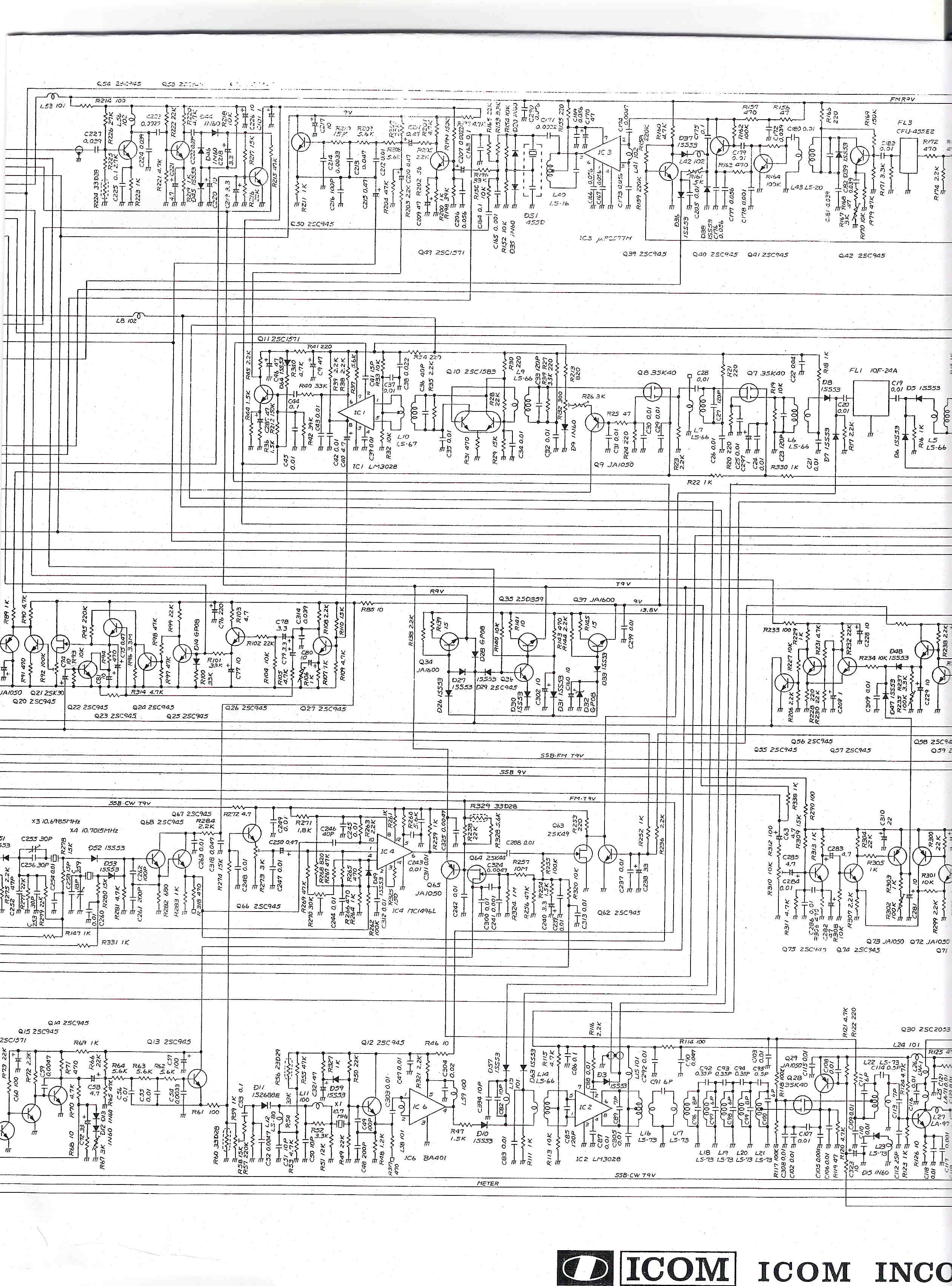 Icom IC-251 Schematic diagram