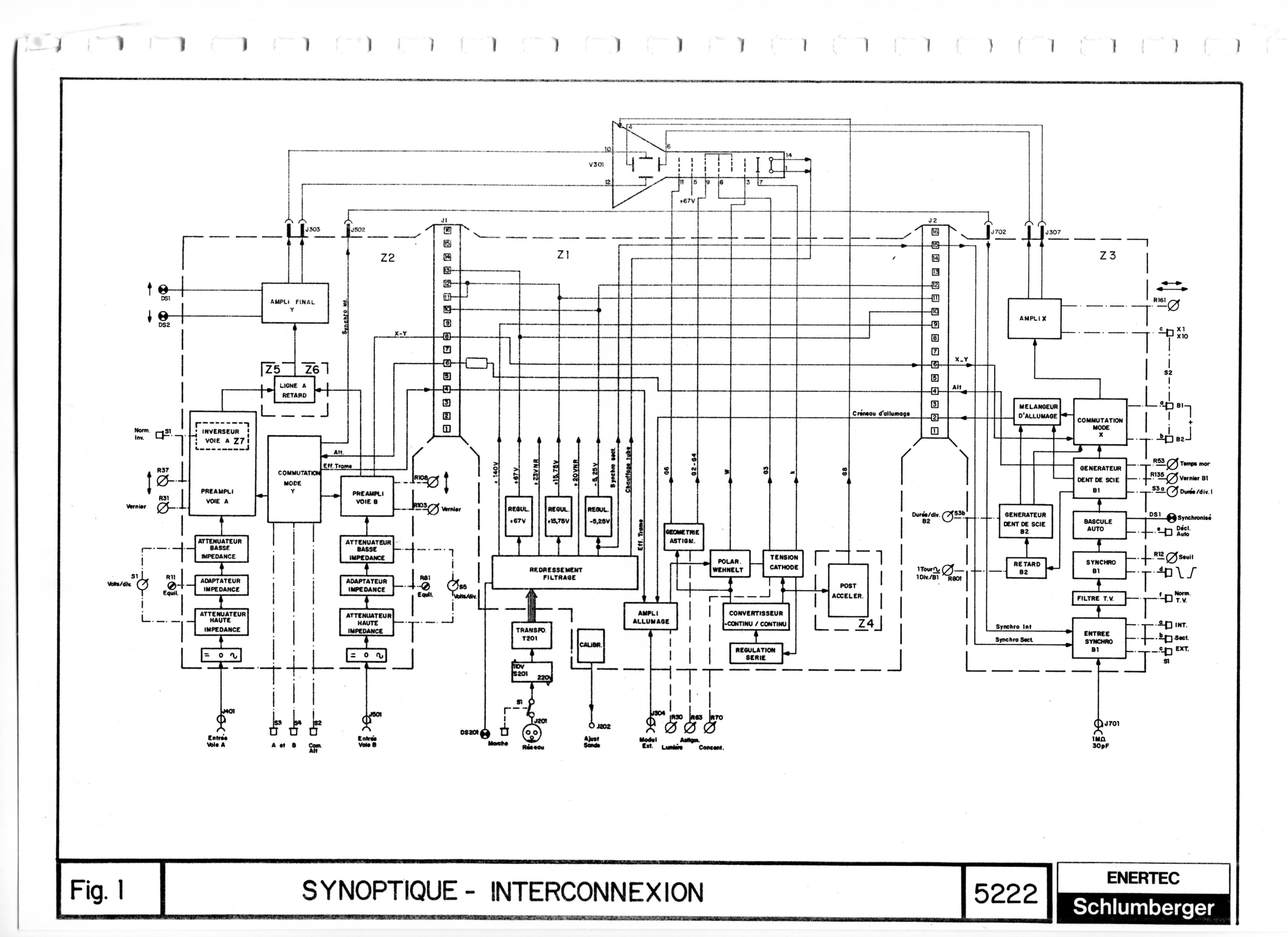 schlumberger 5222 schema oscilloscope schlumberger 5222