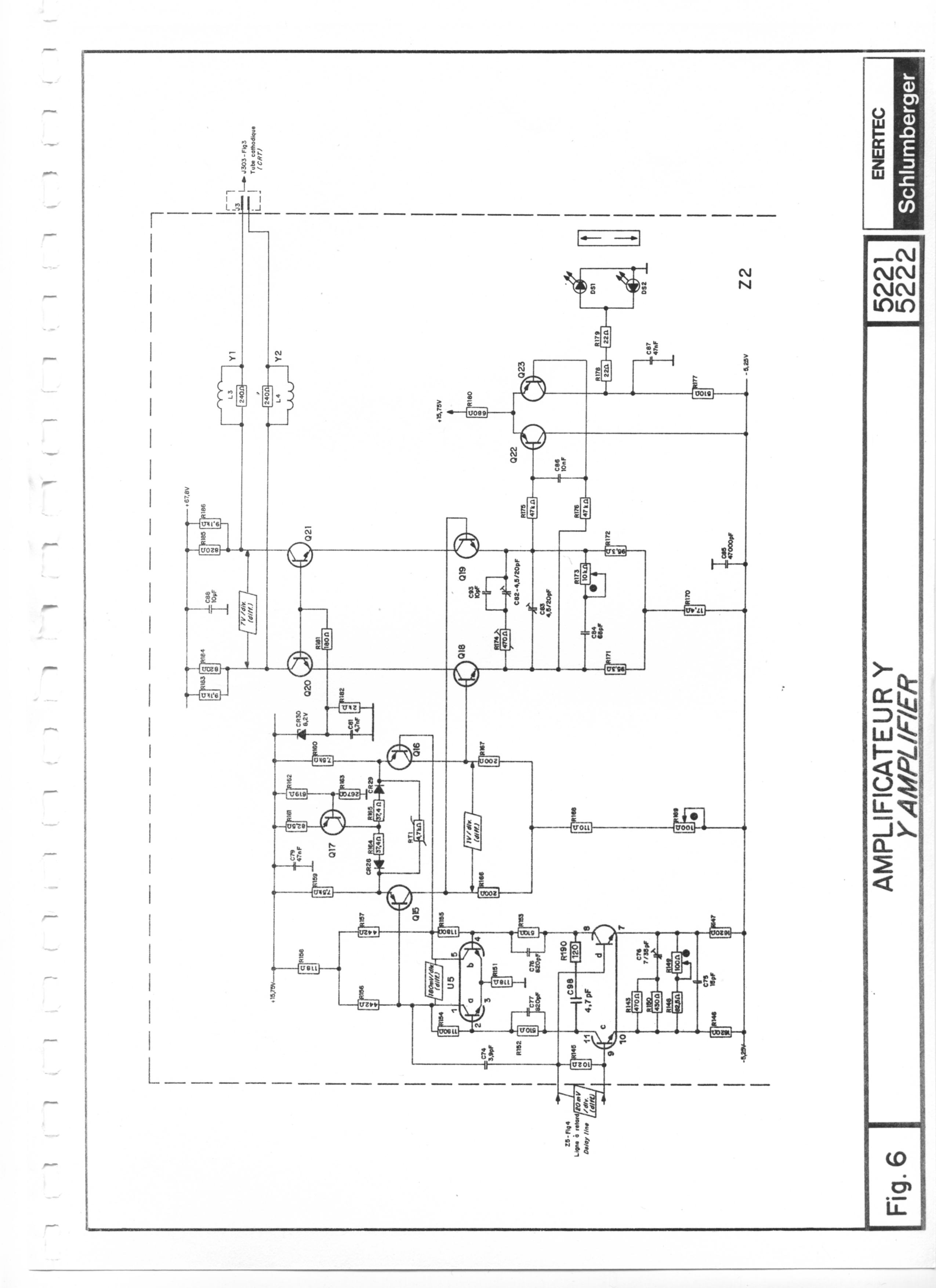 schlumberger 5222 schema oscilloscope schlumberger 5222