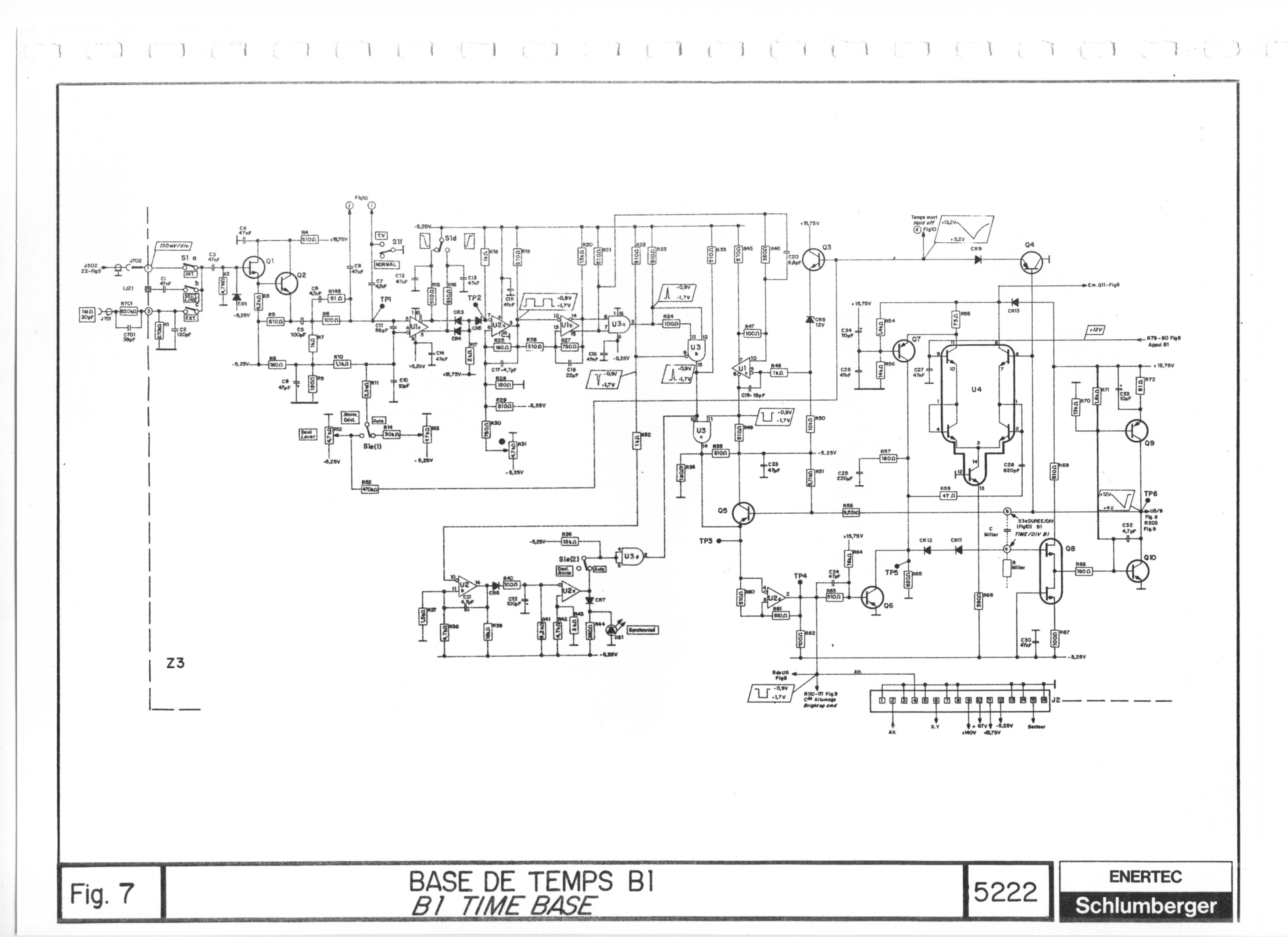 schlumberger 5222 schema oscilloscope schlumberger 5222