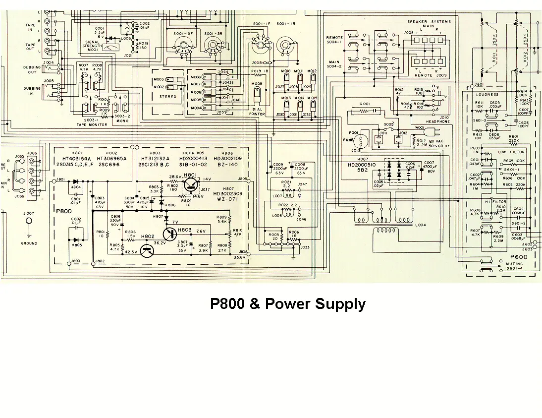 Marantz 2230 Schematic Marantz 2230 receiver power.