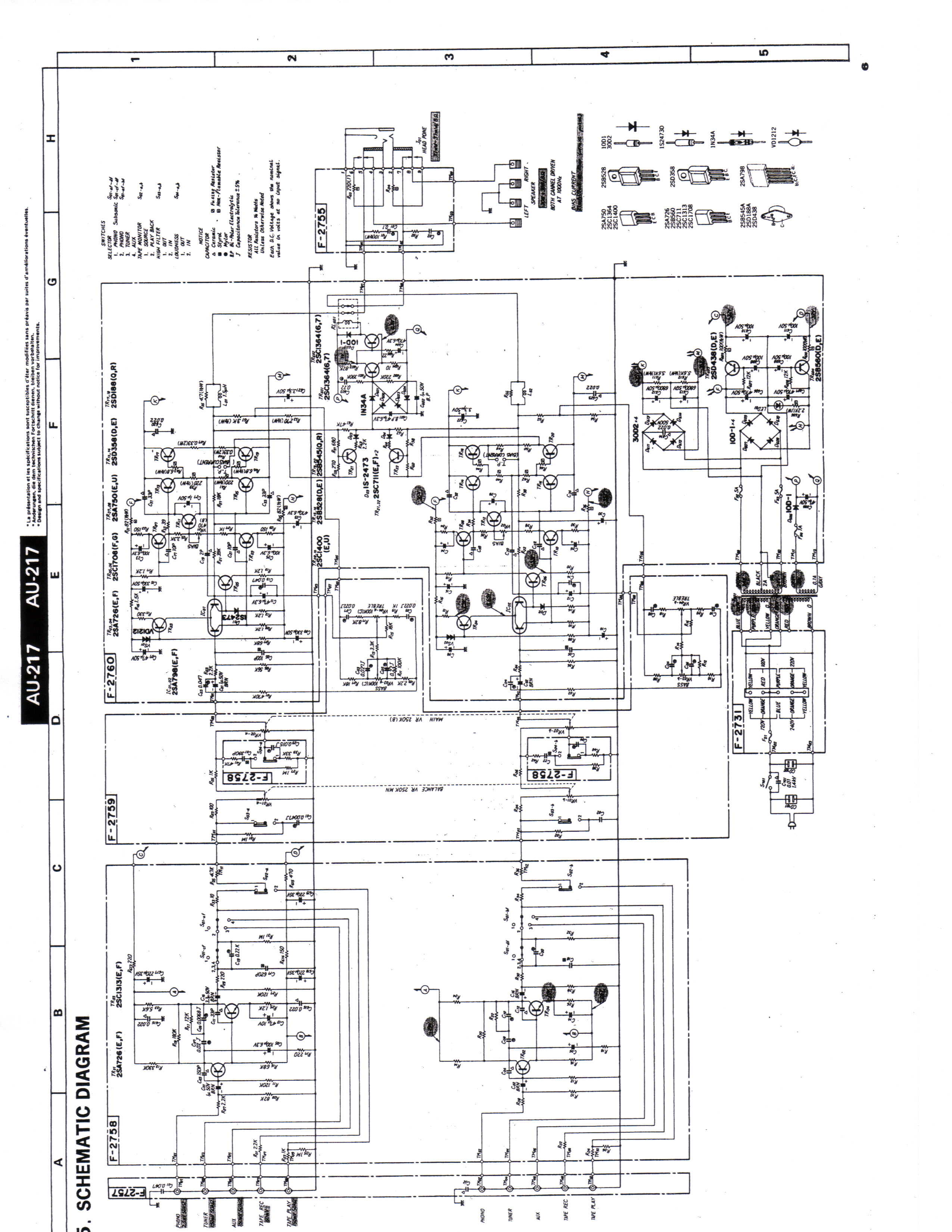 sansui au217 schematic