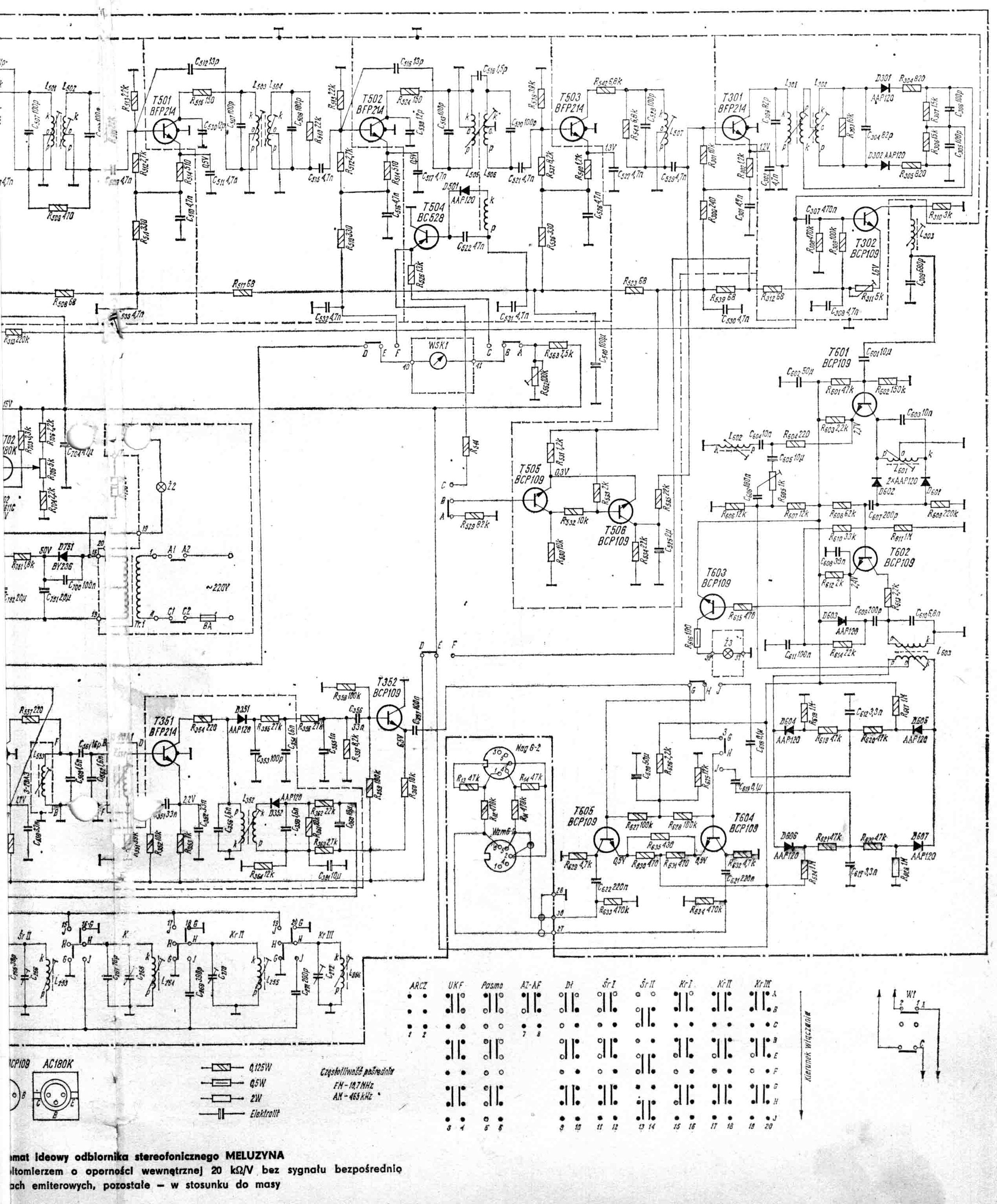 Unitra Diora Meluzyna This is schematic Diagram fo Unitra DIora Meluzyna