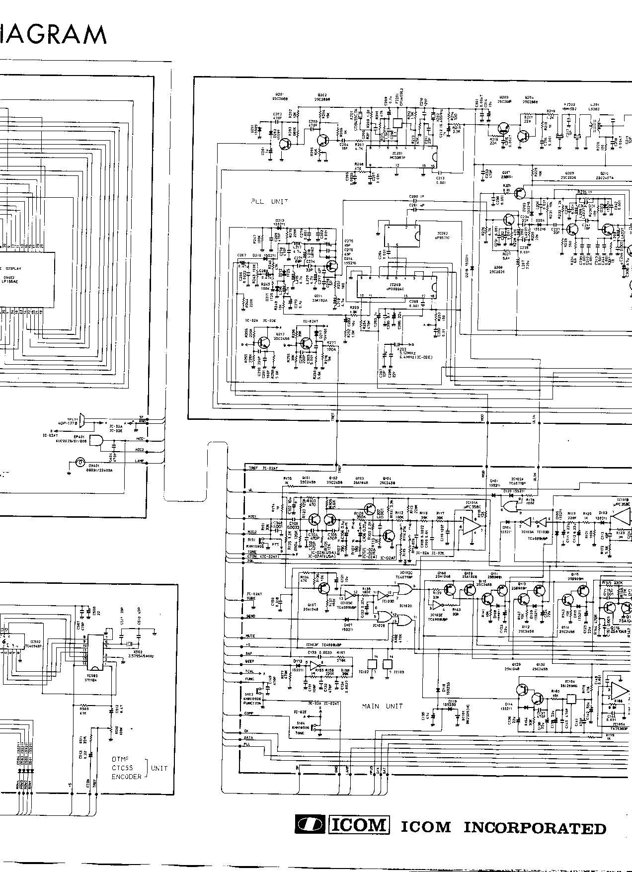 ICOM IC-02A/AT/E SCHEMATIC DIAGRAM