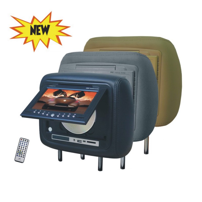 Mocar DVD7189USB-PAKG DVD7189USB-PAKG
7-INCH HEADREST DVD PLAYER WITH PILLOW
Display Mode: 16:9
System: PAL/NTSC
Resolution: 480X234
Brightness: 350cd/㎡
Compatible with DVD、VCD、CD、MP4、MP3、CD-R、CD-RW、DVD-R、DVD-RW、DVCD
Support SD、USB
Resolution:≥500
S/N:≥90dB
Isolation:≥65dB
Audio Input/Output
Video Input/Output
Built-in TV Tuner (Optional)
Built-in Wireless FM Audio Transmitter and 2 Speaker
Input Channels: AV Input Channels and Compatible to DVB-T
AV Output channels, Stereo Infrared Transmitter, Wireless Infrared Headphone (Optional)
Offer Earphone Socket, General Earphone (Optional)
Power Supply: DC12V
Power Consumption: ≤12W
Packing: 5 Sets/CTN
CTN Size: 80.5X43.5X33.6 CM 
N.W.: 15 KG/CTN

Ease of Installation, Non Hazardous Design，Cigarette Lighting Outfit
Adjusting Pole Distance Between 130mm to 180mm, To Meet Installing Requirement of Seat, Diameter of Steel Tube can be Replacing from 10mm to 12mm
Built-in DVD player
Built-in TV Tuner
Compatible with: DVD/VCD/CD/MP4/MP3/CD-R/CD-RW/DVD-R/DVD-RW/DVCD
Built-in Wireless FM Audio Transmitter & Two Speaker
Input Channels: AV Input Channels and Compatible to DVB-T
AV Output channels, Stereo Infrared Transmitter，Wireless Infrared Headphone (Optional)
Offer Earphone Socket, General Earphone 
Use MTK Solution, For you Loader, Hitachi Lens, Stable Quality