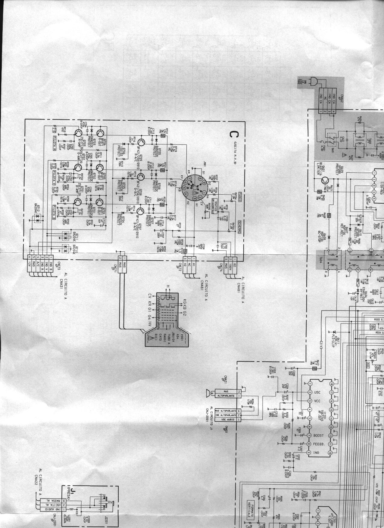 SONY KV-M1400A Schema TV Sony KV-M1400A