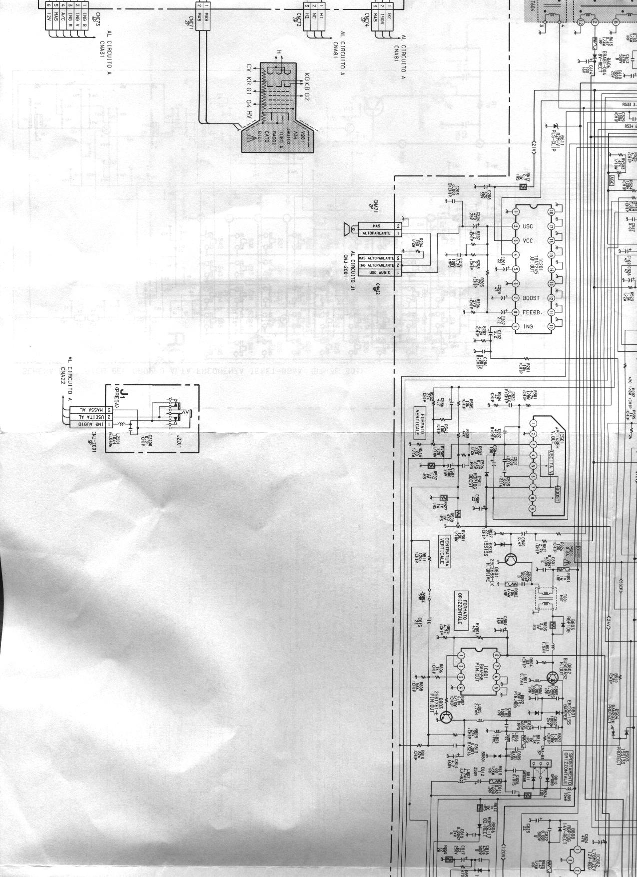 SONY KV-M1400A Schema TV Sony KV-M1400A