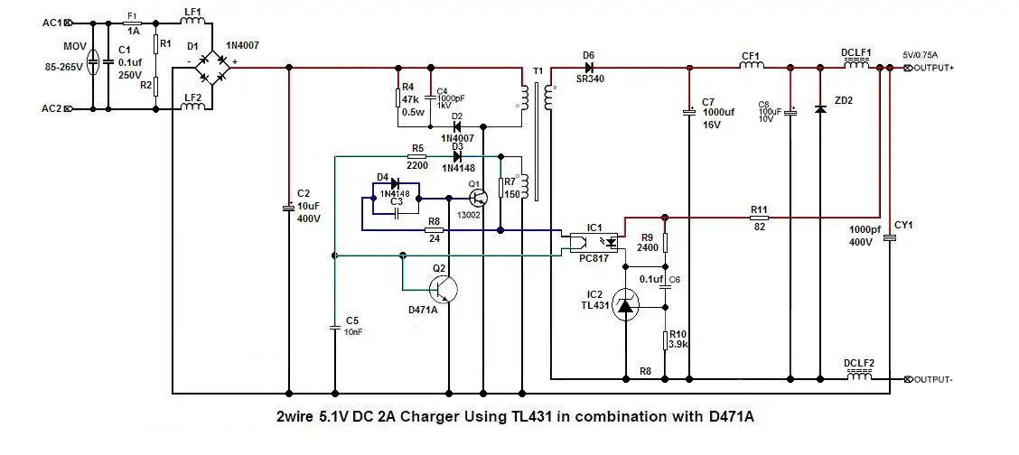 2wire 1700, 1800, etc 2wire adapter for 5.1 volt