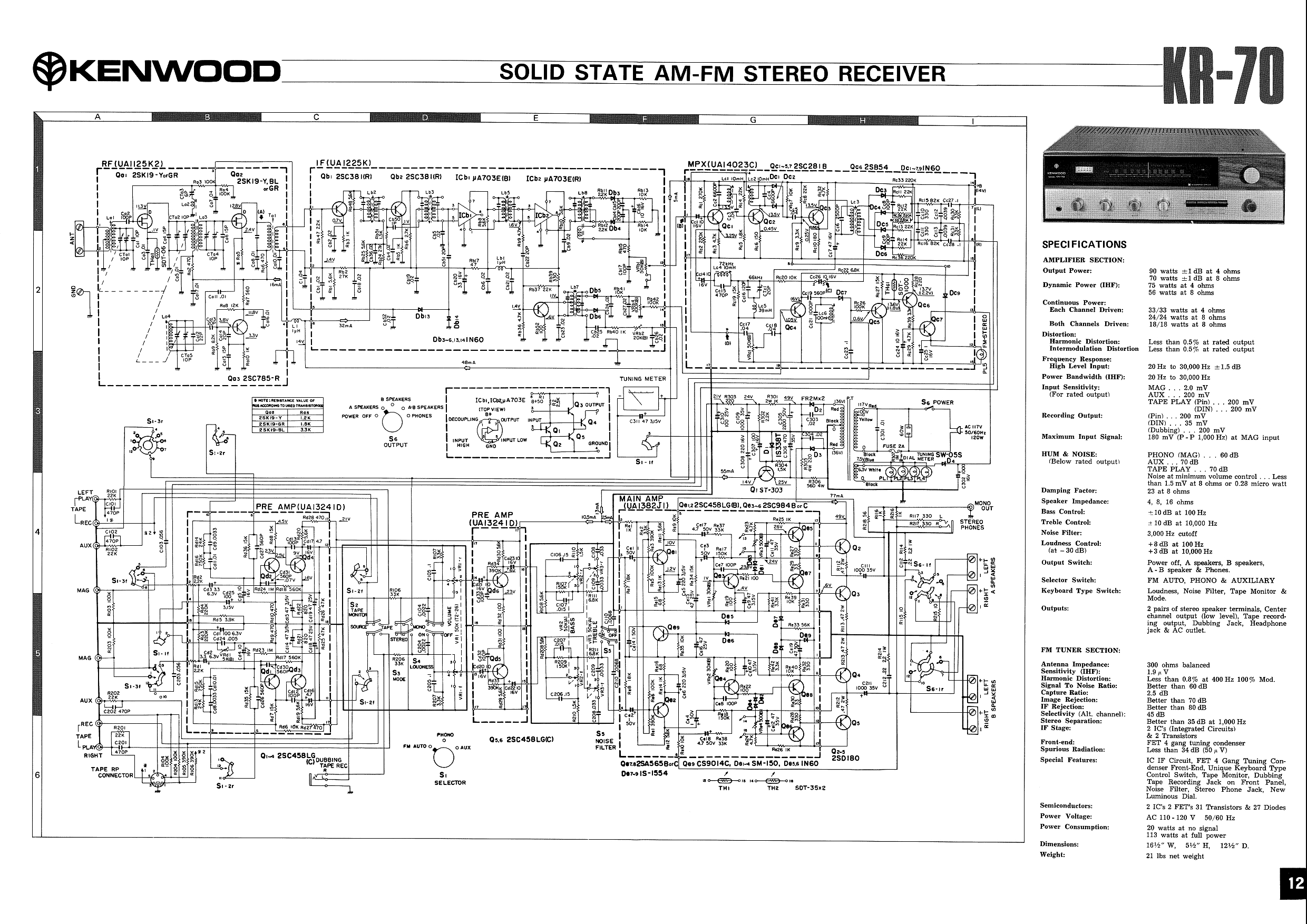 Kenwood KR70 receiver