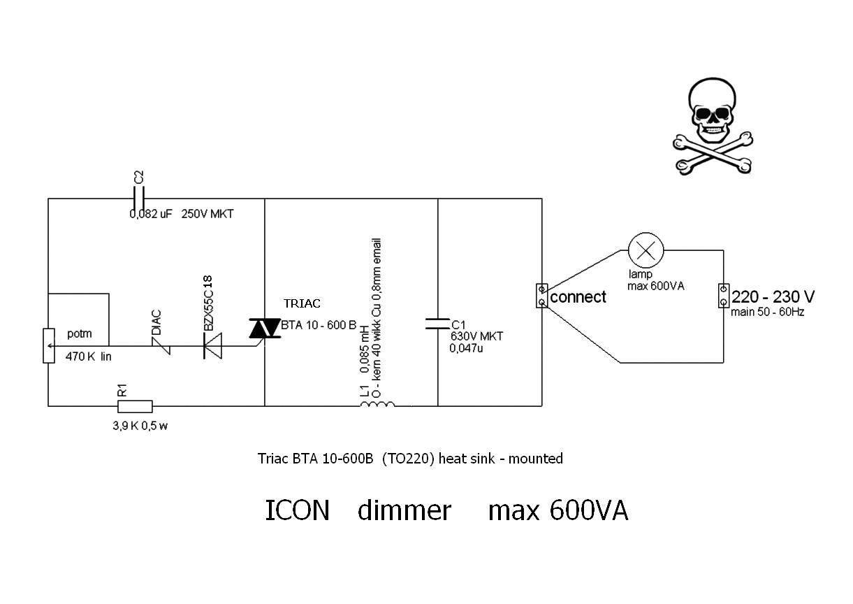 ICON Dimmer lamp dimmer for lamp (lighting) (reconstruction schema)