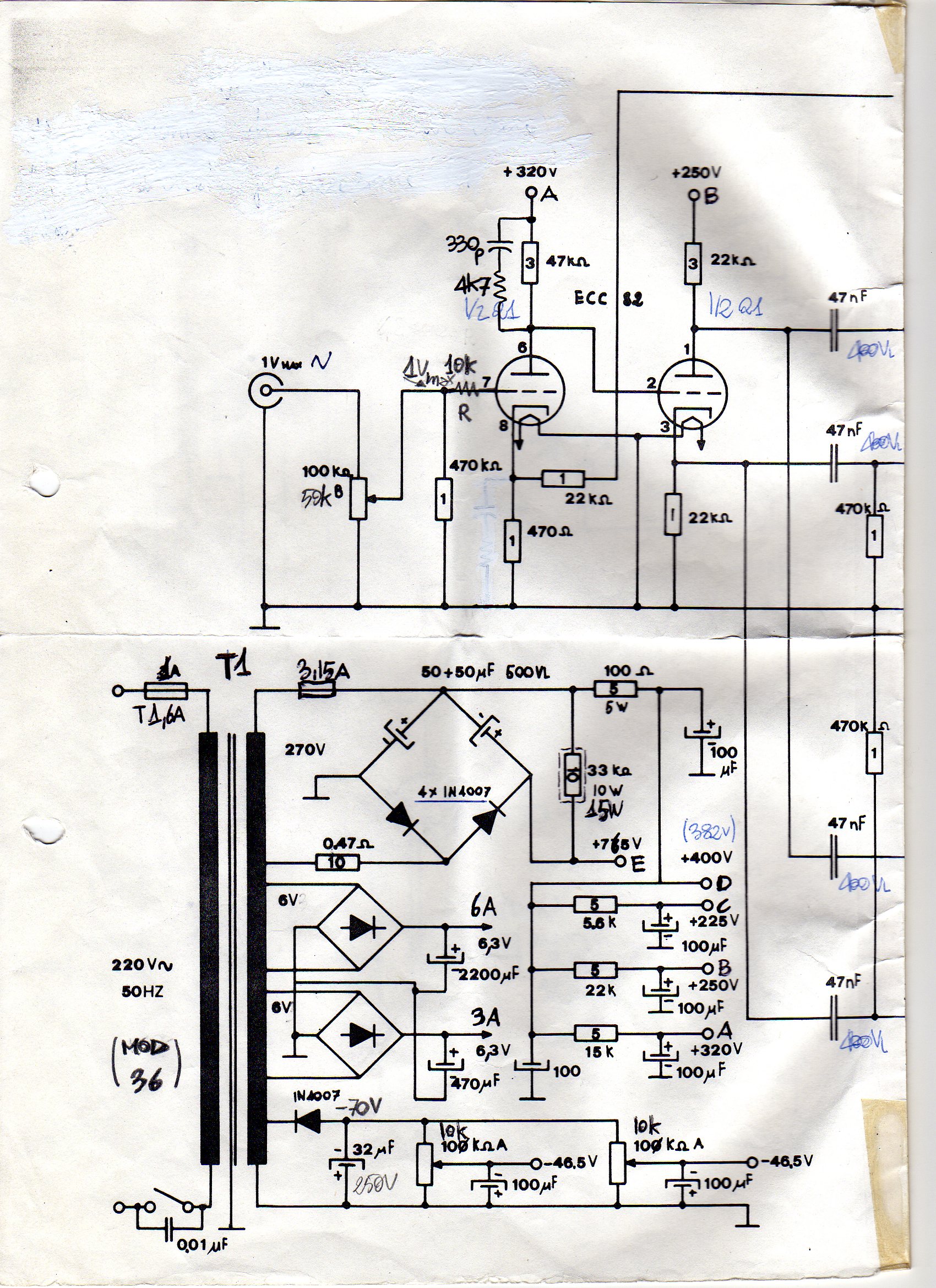 GRS S-200 TUBE POWER AMPLIFIER EL34 SCHEMATIC