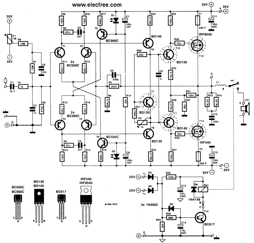   mosfet 100w amplifier