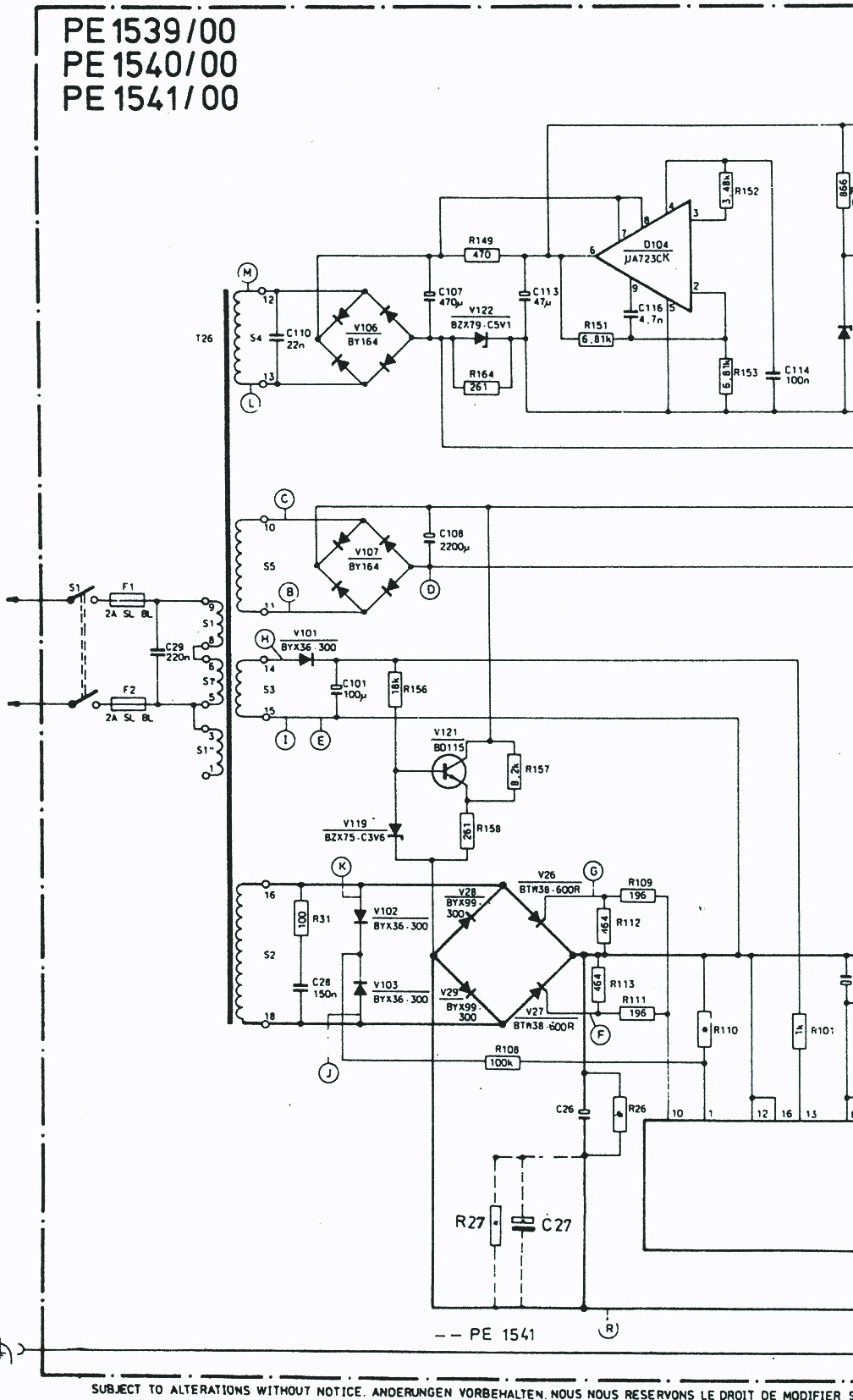 philips pe1539 /40/41 copy of the schematics  for repair