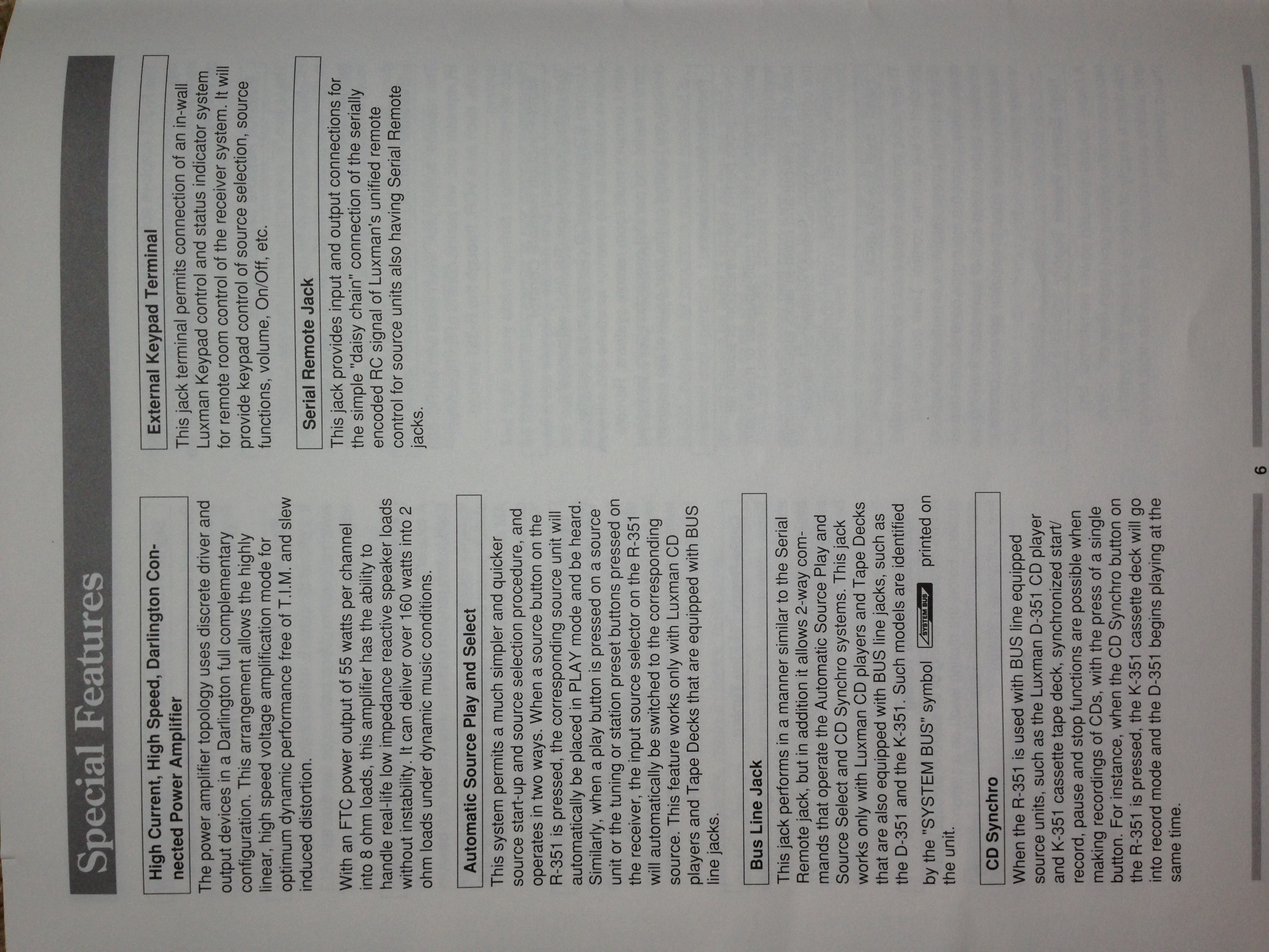 Luxman R351 just the importance pages only
