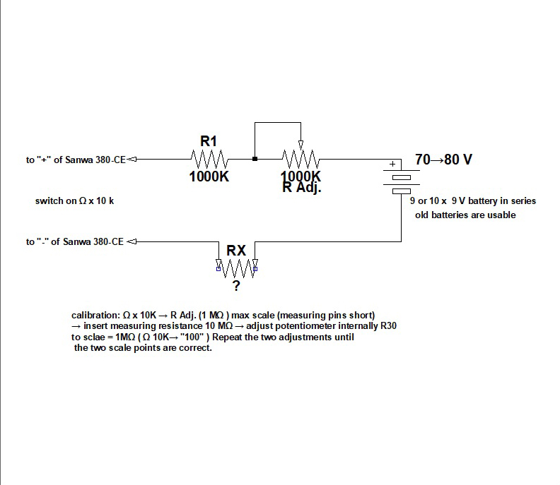 Sanwa 380-CE  broadening resistance measurement up to 200 M
(schedule clearer)