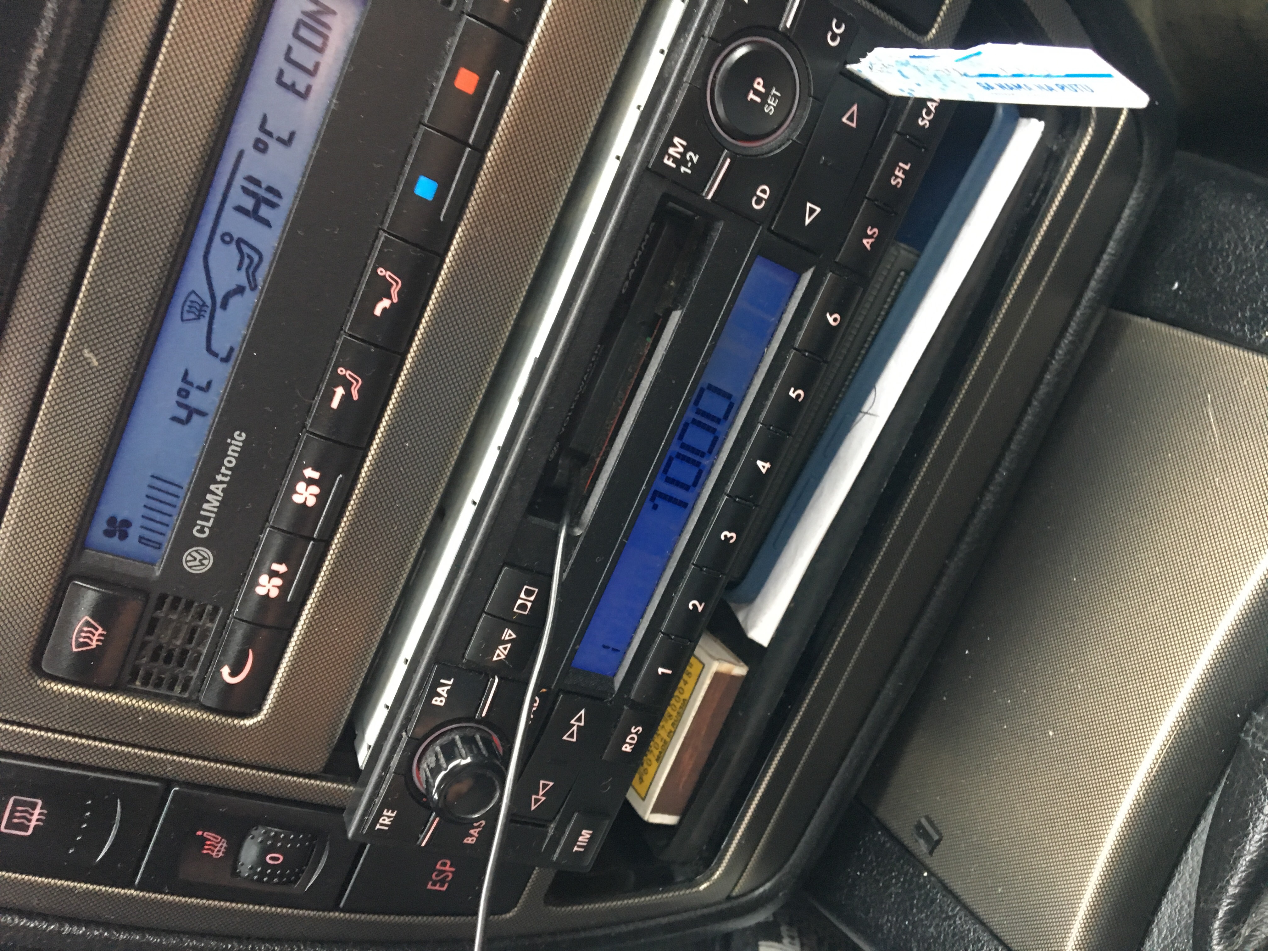  Passat b5.5 I changed the battery in the car and now the radio searches for the code. The screen says 