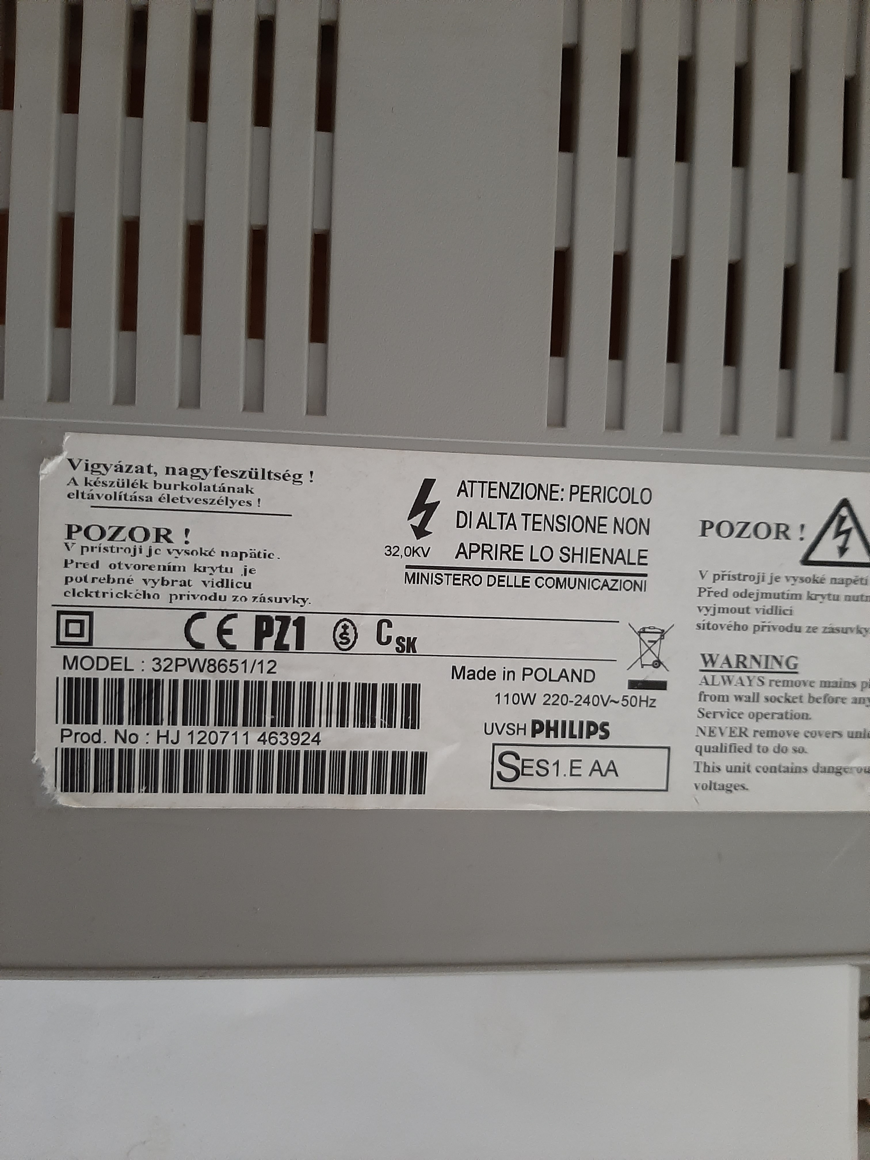 philips 32PW8651/1 schematic diagram