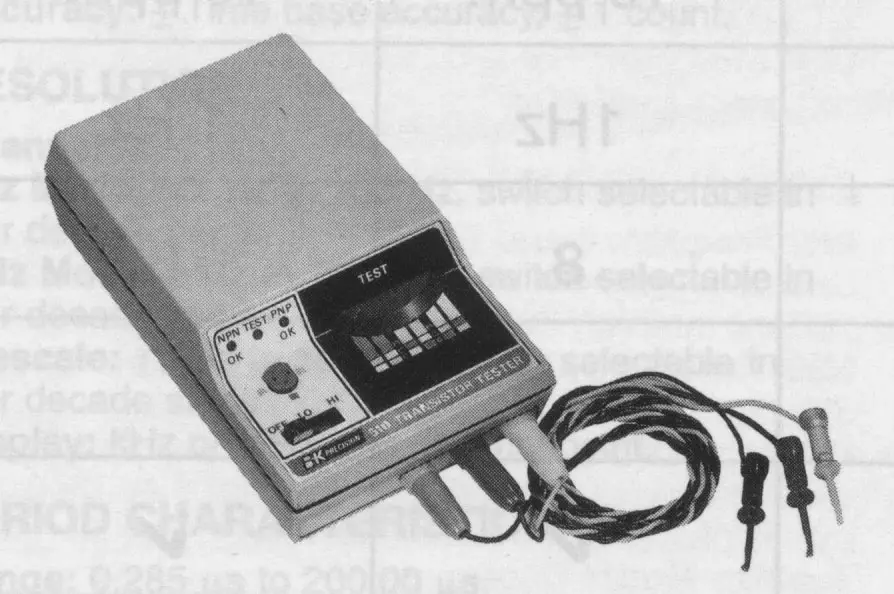 B&K 510 Diagrama.
Lista de partes.
Imagen.
B&K transistor tester