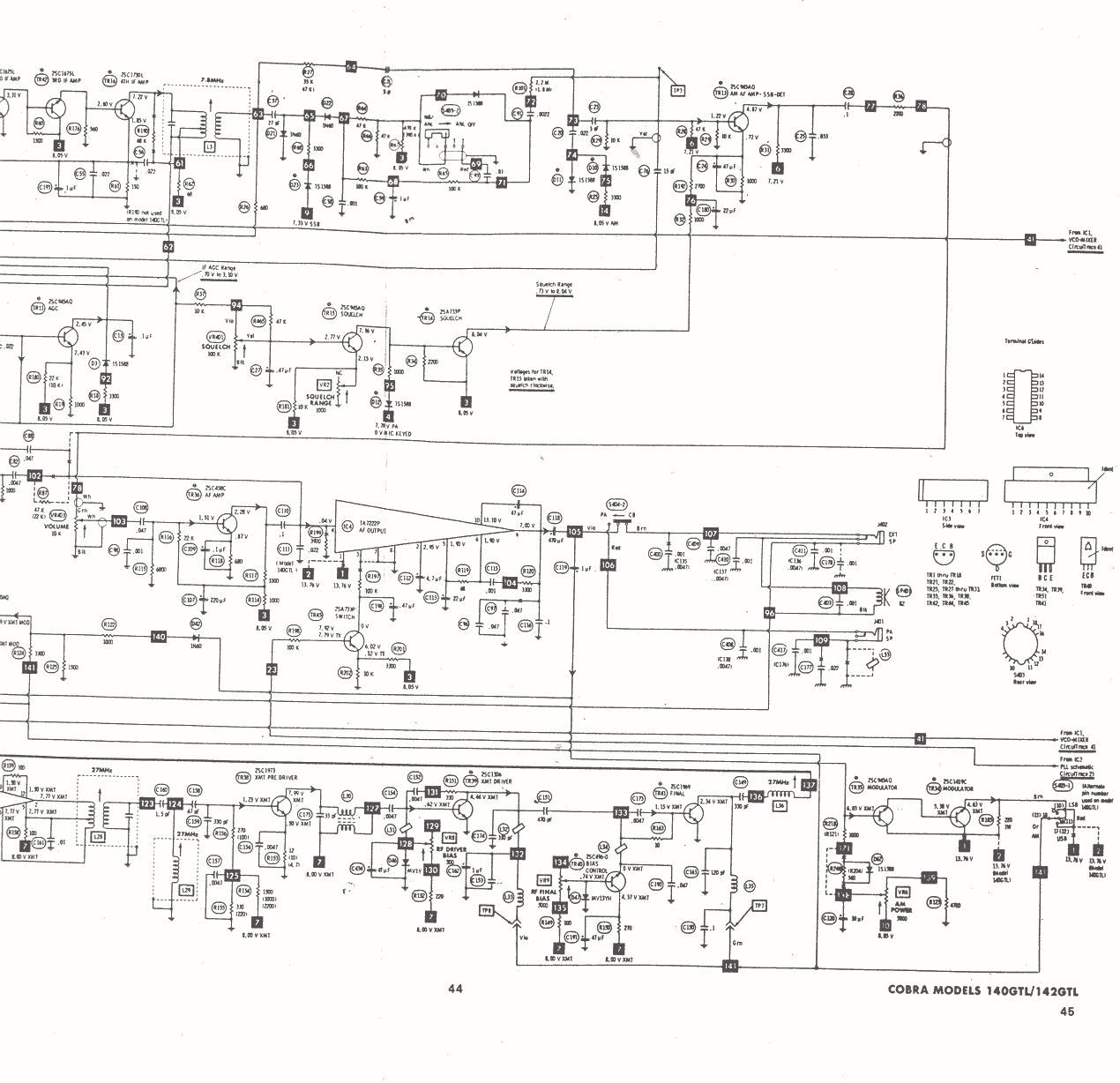 Cobra 140GTL Schematic diagram for Cobra 140GTL.

Part 3 of 4