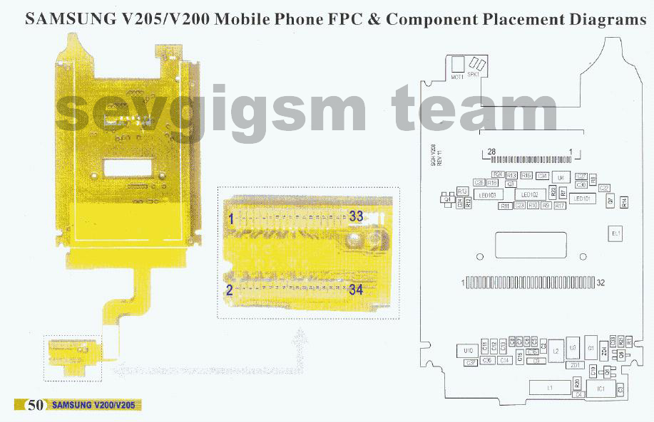  samsung v205-200 lcd For
 Maintenance Technician &  GSM service réparation