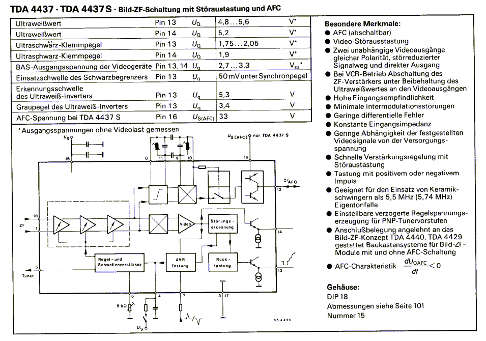 phillips tda4437 tv circuits