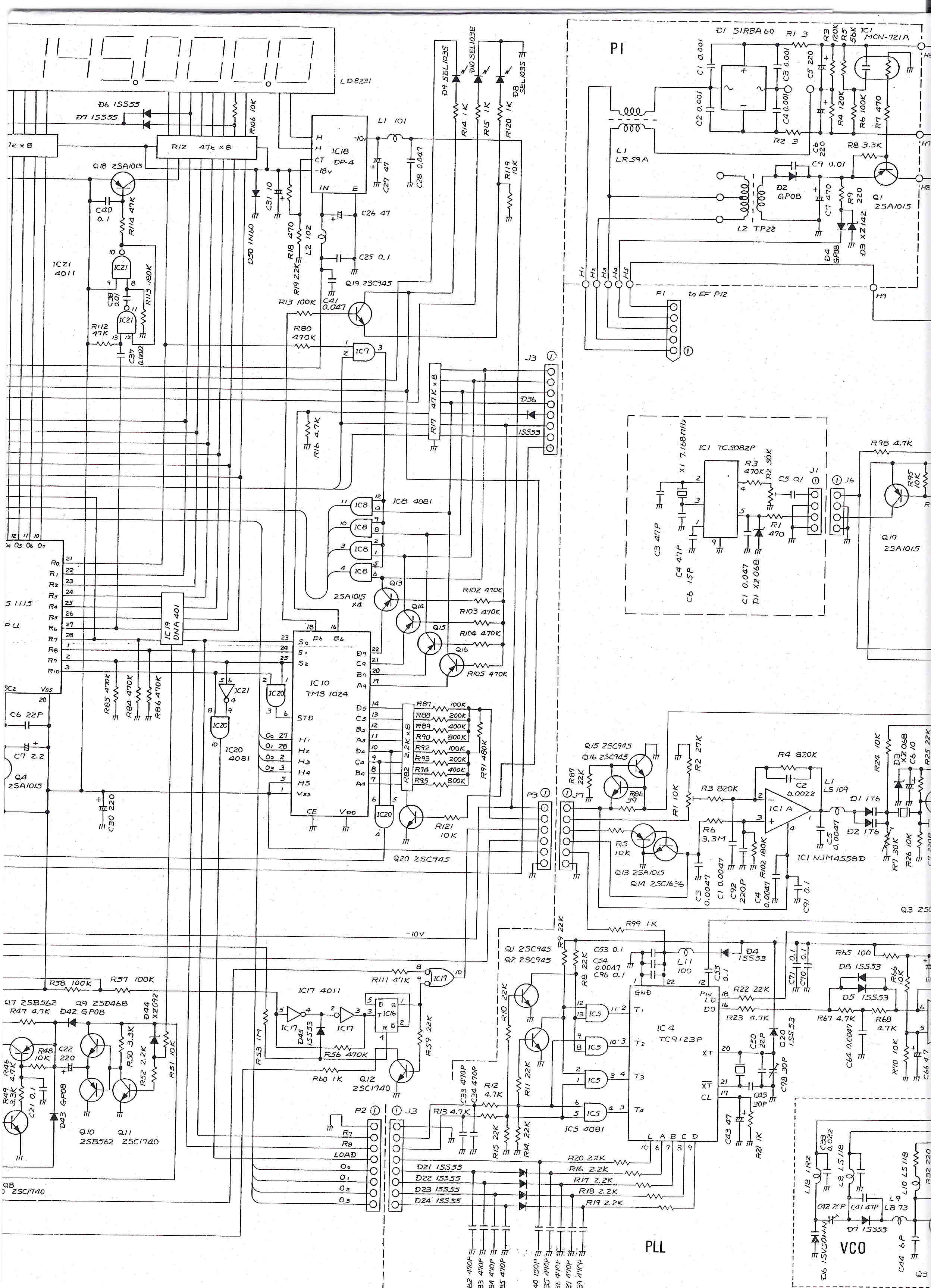 ICOM IC-251 Schematic diagram, scan two.