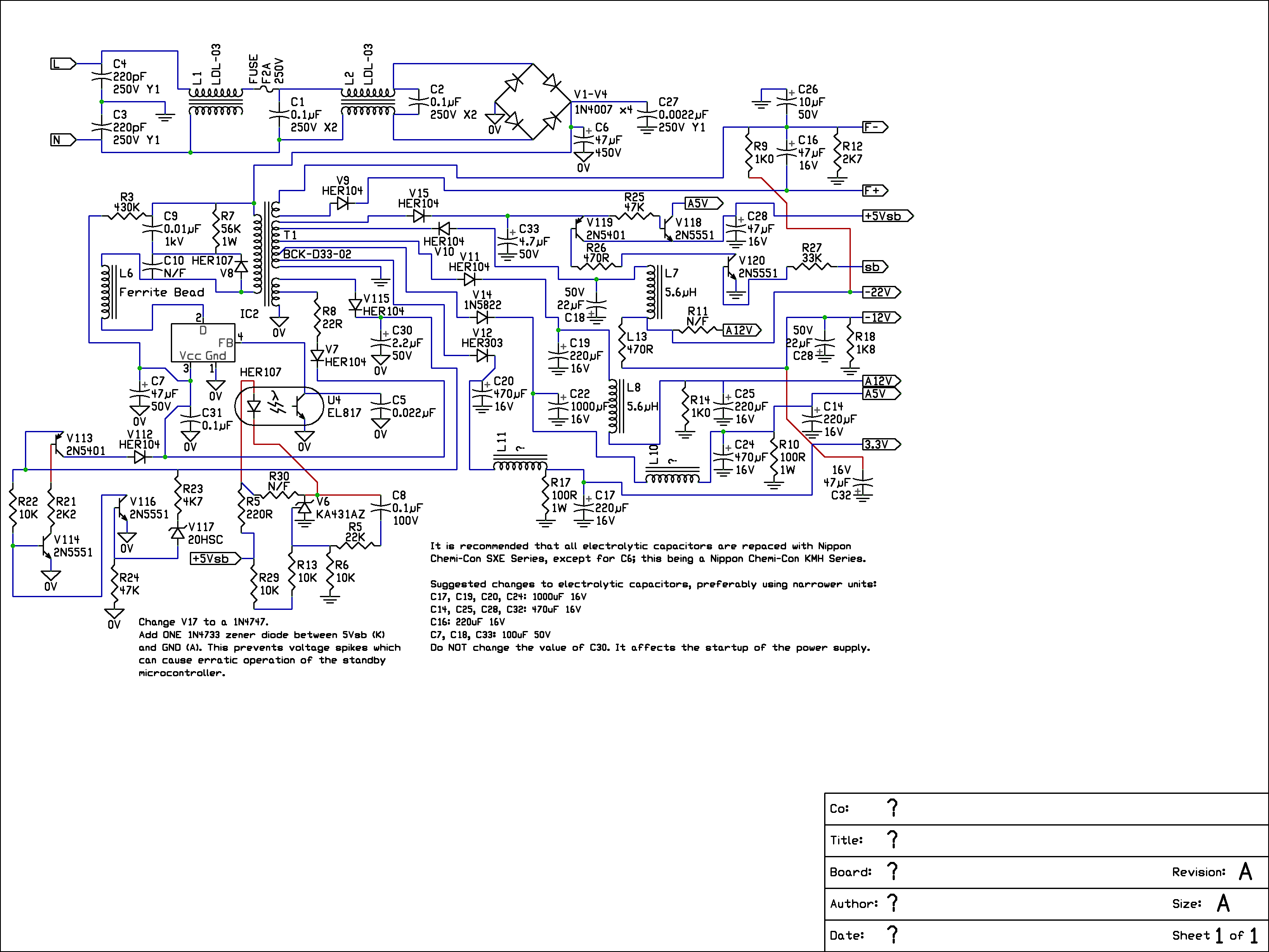 Centrex CTD-2100 Circuit diagram for Centrex CTD-2100 DVD Player (with improvements)