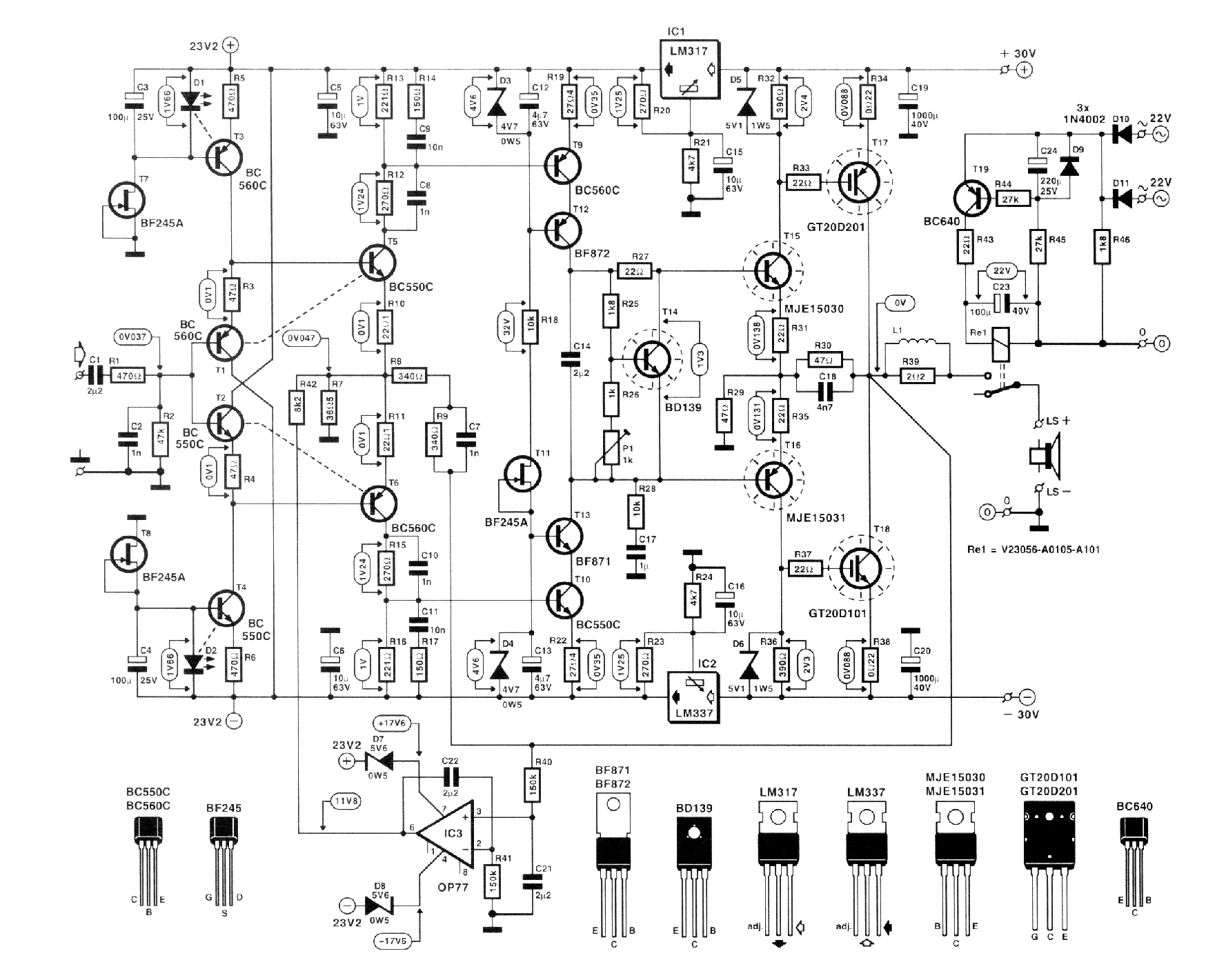 micel 12 effect music/power amplifier/pre-amp,guitar,bass,piano,series schematic