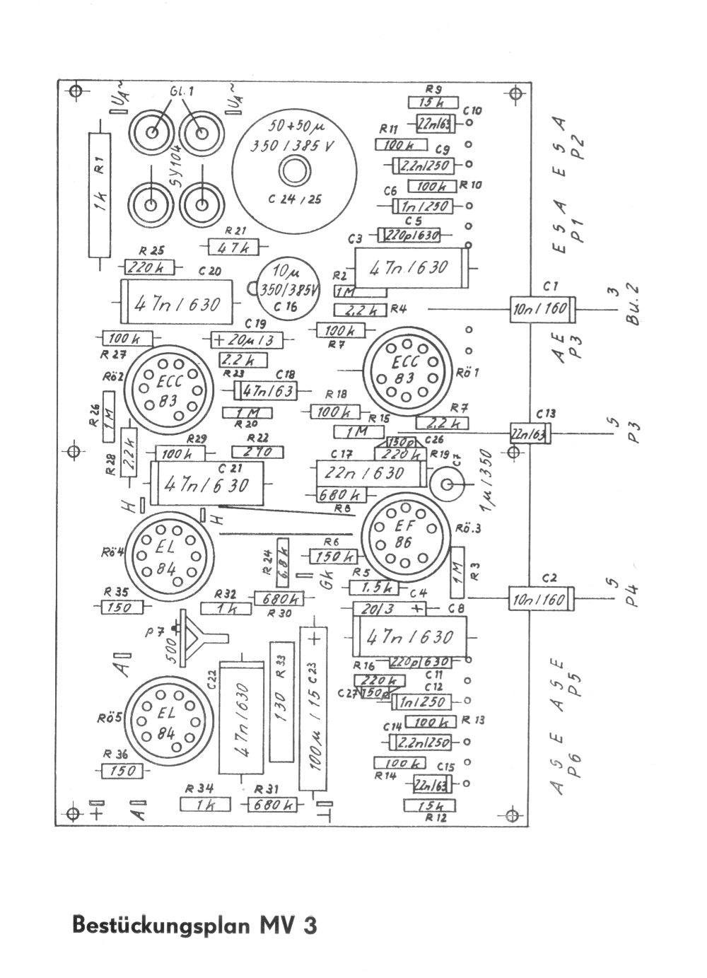 Bohm MV-3 MV-3 - PCB layout