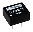 Top Power dc-dc converter  TKE0303D-1W Summary Description:													
" 3kVDC Isolated 2W Single and dual Output DC/DC Converters
The TPK series of industrial temperature range DC/DC converters, available industry standard SIP packaging,The TPK offers 3KVDC isolation with 5V output minimum efficiency of 80% at 2W. The un-regulated TPK series has output voltage set point accuracy of 6% in conjunction with excellent load regulation for this converter.
"													
Basic Terms:													
1	Type				TPK Series								
2	Efficiency				from 80%								
3	Power density				 1.33W/cm3								
4	Pinout				Industry standard pinout								
5	Related certificate				RoHS compliant								
6	Isolation voltage				3kVDC  (1 minute)								
7	Input voltage 				5V , 12V								
8	Output voltage				5V, 9V, 12V,  15V								
9	Wide temperature				at full2 Watt load,-40 degree centigrade to 85 degree centigrade.								
10	Package material				UL 94V-0 package material								
11	Temprature characteristic				Wide temperature performance at full 1 Watt load,-40 degree centigrade to 85 degree centigrade							
12	MOQ				1 pc (no ltimited for considered the long coorperation relations)								
13	Terms of payment				Western Union,T/T								
14	Terms of delivery				DHL / UPS / EMS / TNT								
15	Delivery time				7-12 working days