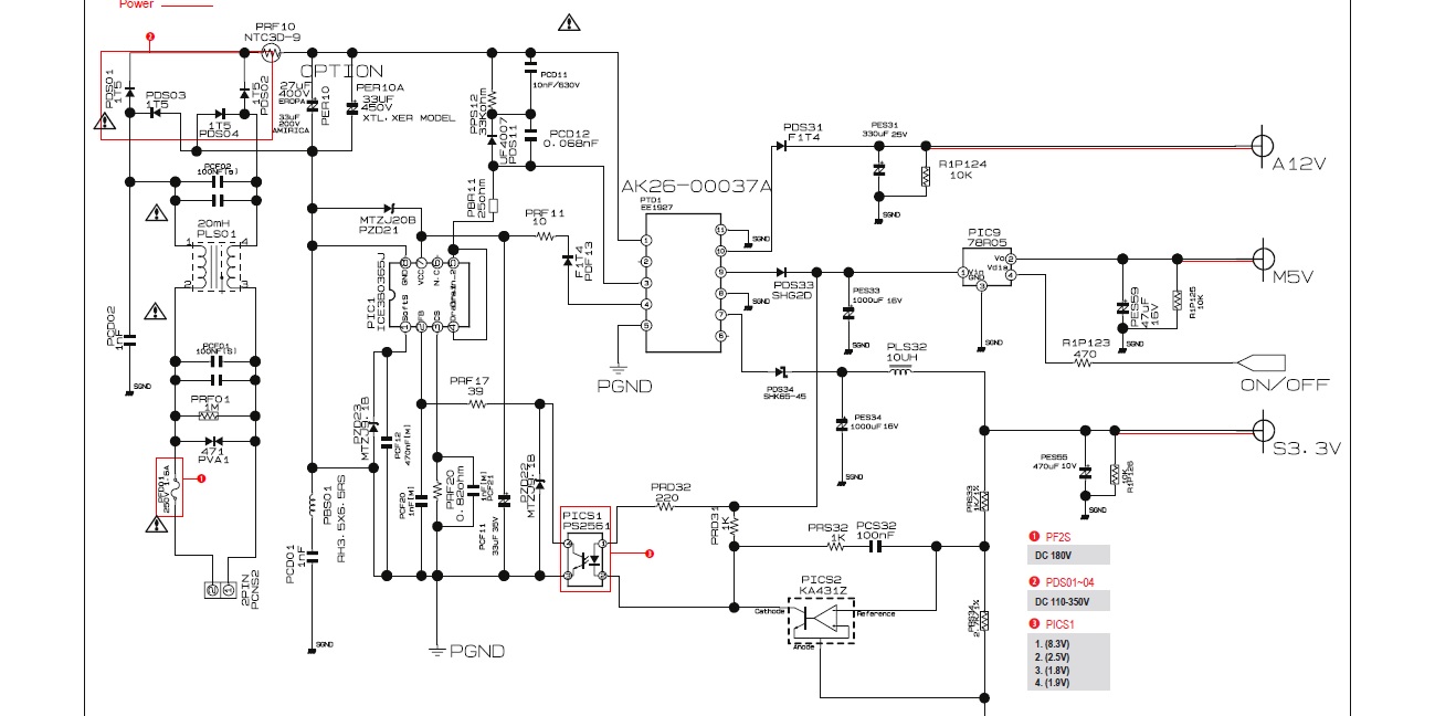 samsung p390k electric inverter diagram