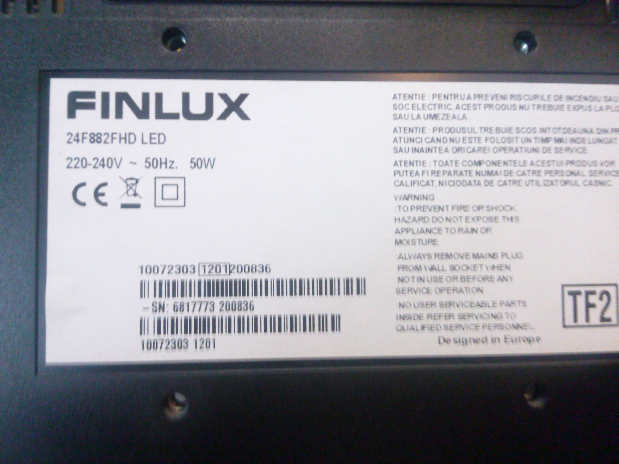 Finlux 24F882FHD 17MB60 4.1