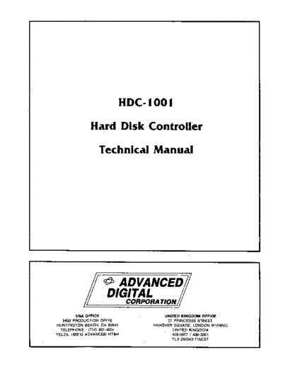 Advanced Digital Corp ADC HDC-1001  Advanced Digital Corp ADC_HDC-1001.pdf
