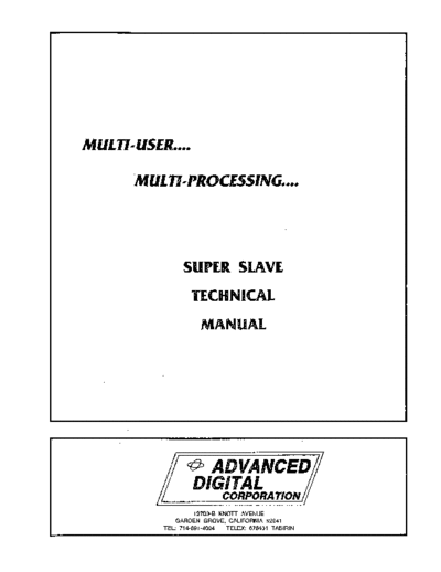 Advanced Digital Corp ADC Super Slave Technical Manual 1982  Advanced Digital Corp ADC_Super_Slave_Technical_Manual_1982.pdf