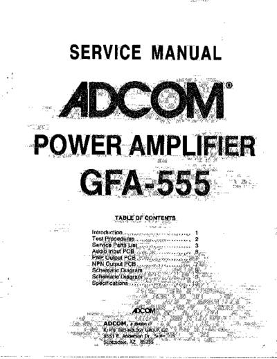 ADCOM hfe adcom gfa-555 service  ADCOM GFA-555 hfe_adcom_gfa-555_service.pdf