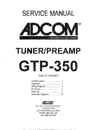 ADCOM hfe   gtp-350 service  ADCOM GTP-350 hfe_adcom_gtp-350_service.pdf