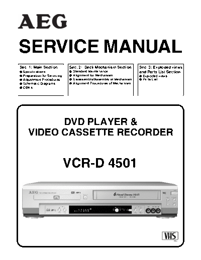 AEG VCR-D 4501  AEG DVD VCR VCR-D 4501 VCR-D 4501.pdf